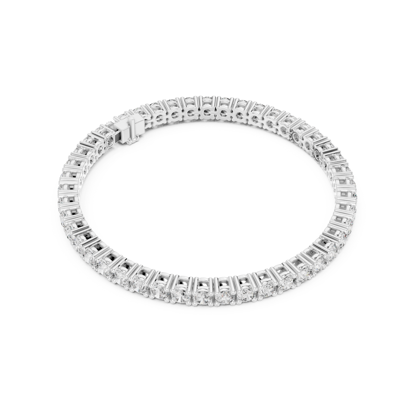  White Gold Vivid Grace Classic Luster Ensemble Bracelet Front View
