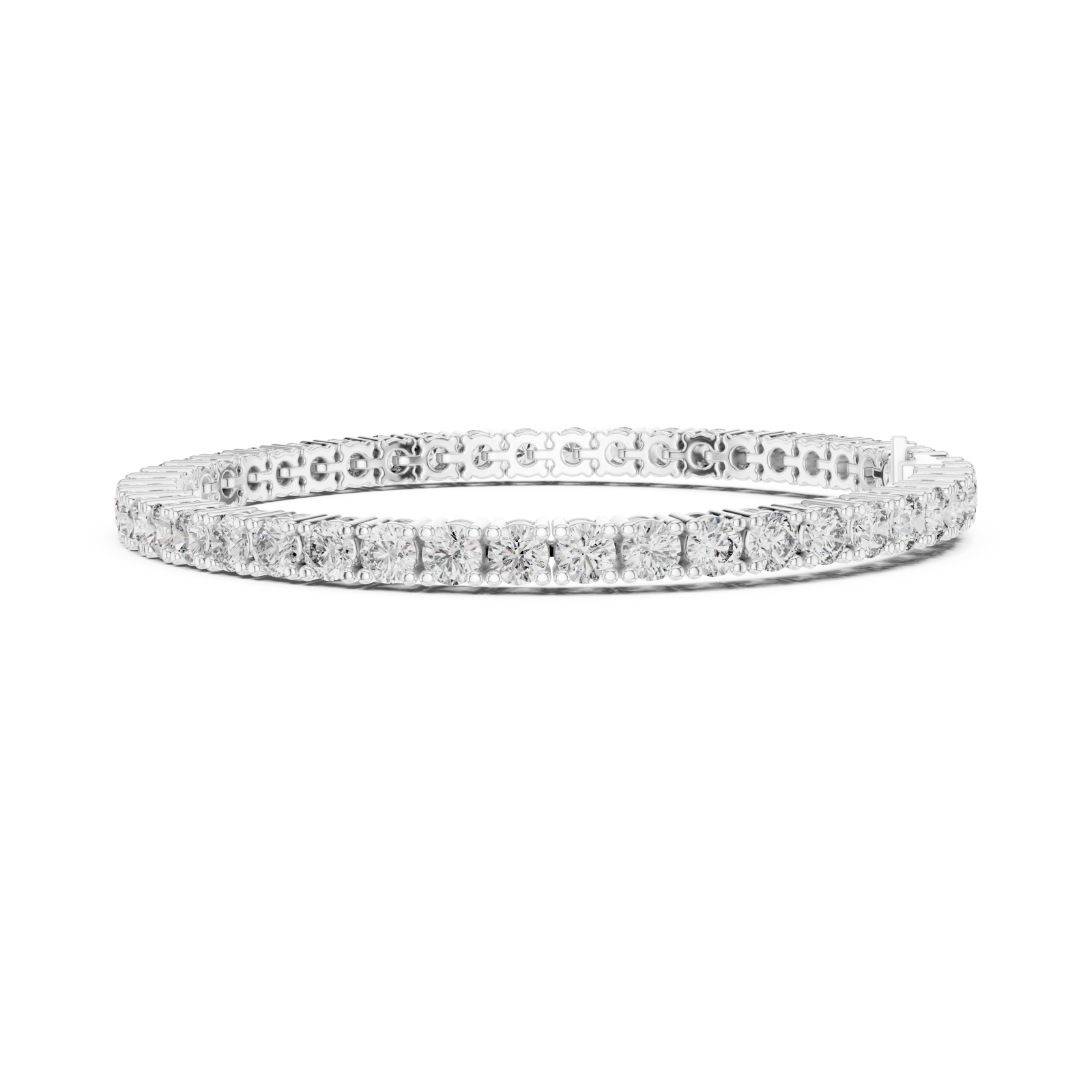  White Gold Vivid Grace Classic Luster Ensemble Bracelet Side View