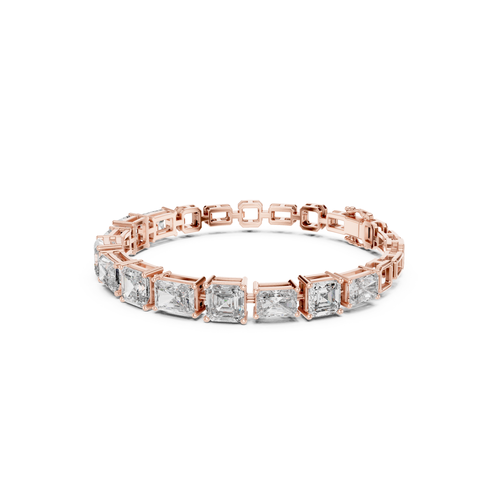  Rose Gold Grand Mosaic Lattice Bracelet Left View