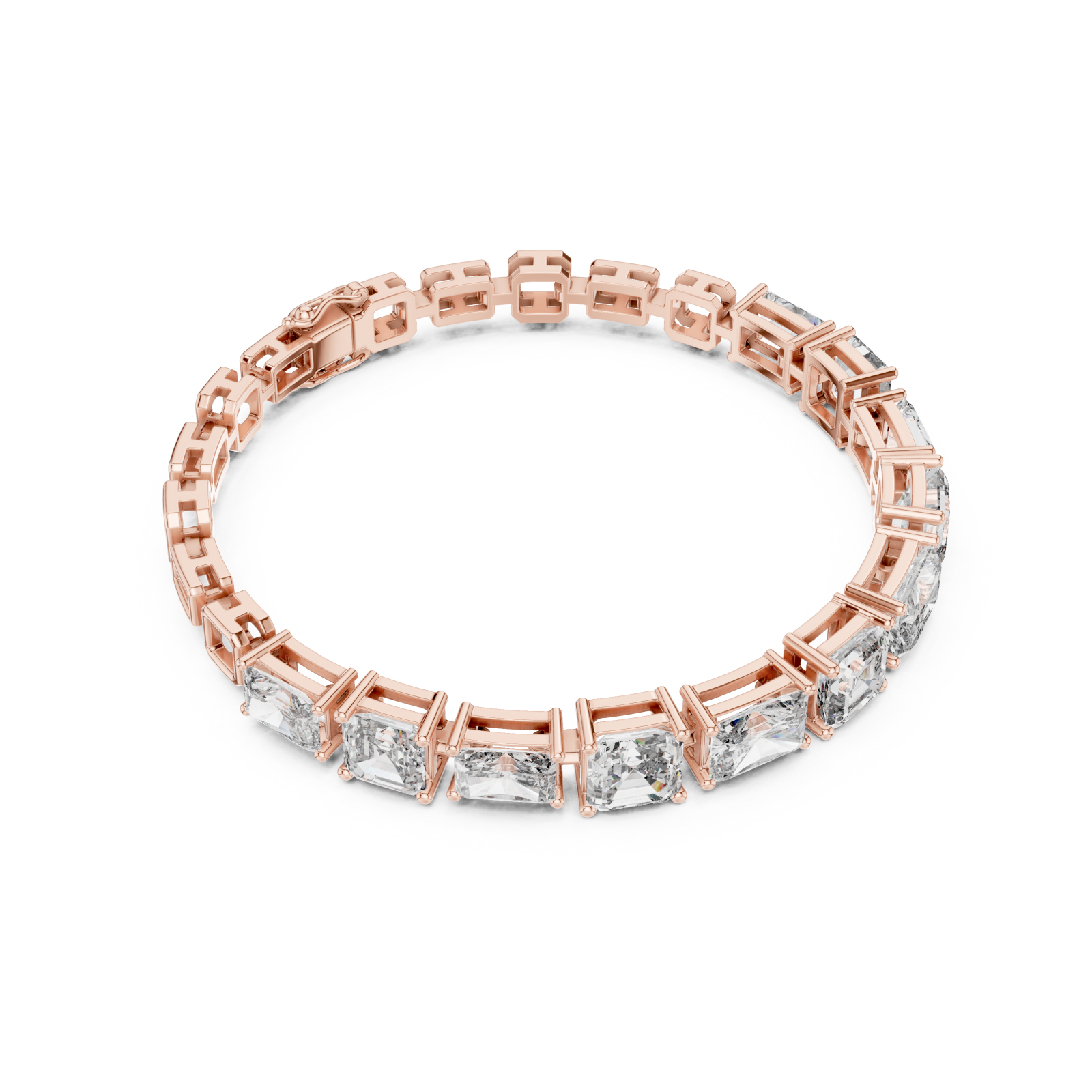  Rose Gold Grand Mosaic Lattice Bracelet Front View