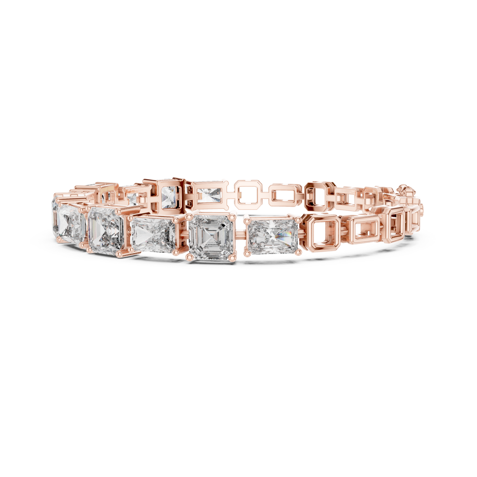  Rose Gold Grand Mosaic Lattice Bracelet Side View