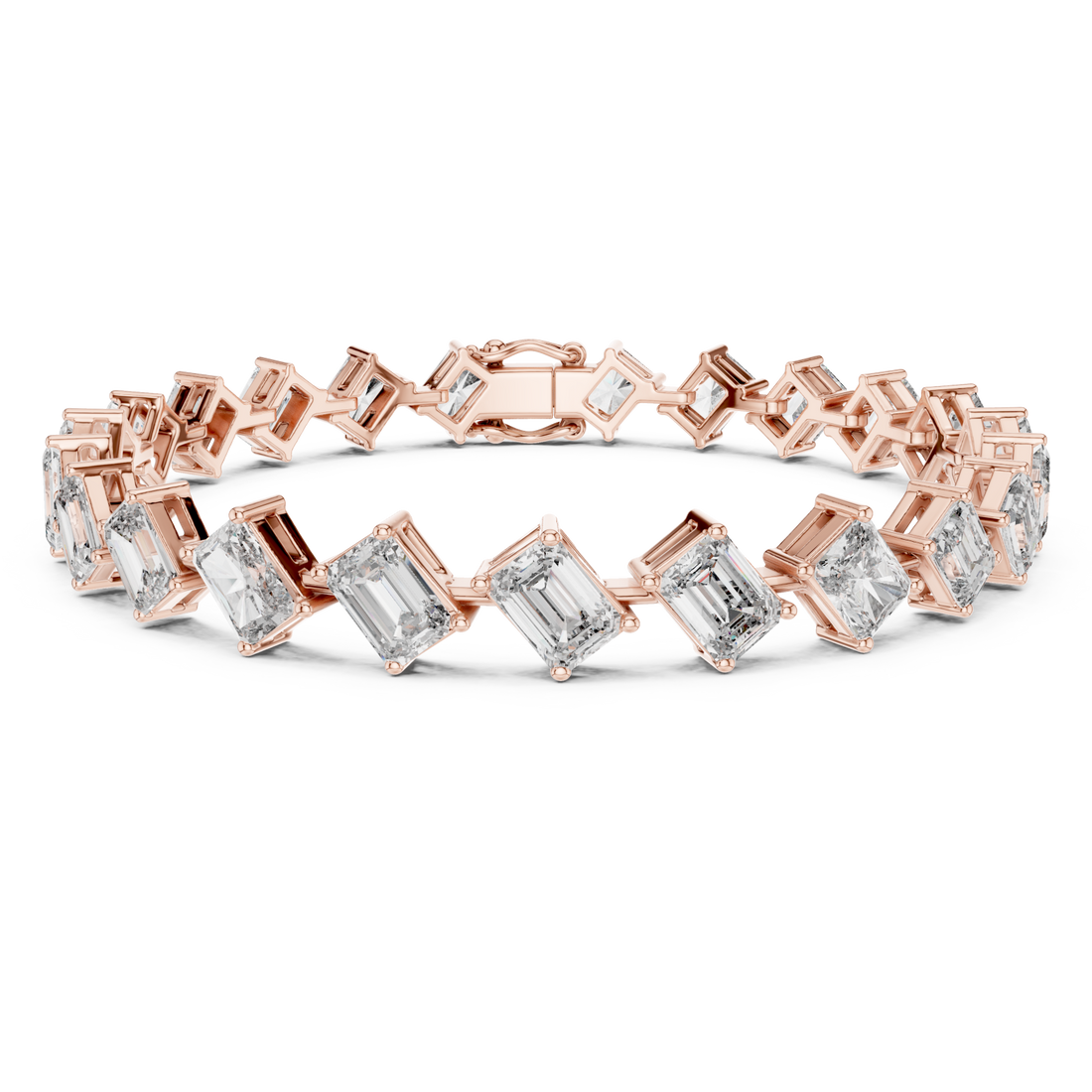  Rose Gold Twilight Cascade Geometric Bracelet Right View