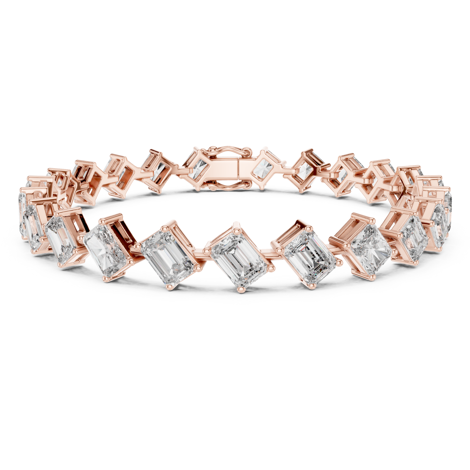  Rose Gold Twilight Cascade Geometric Bracelet Right View