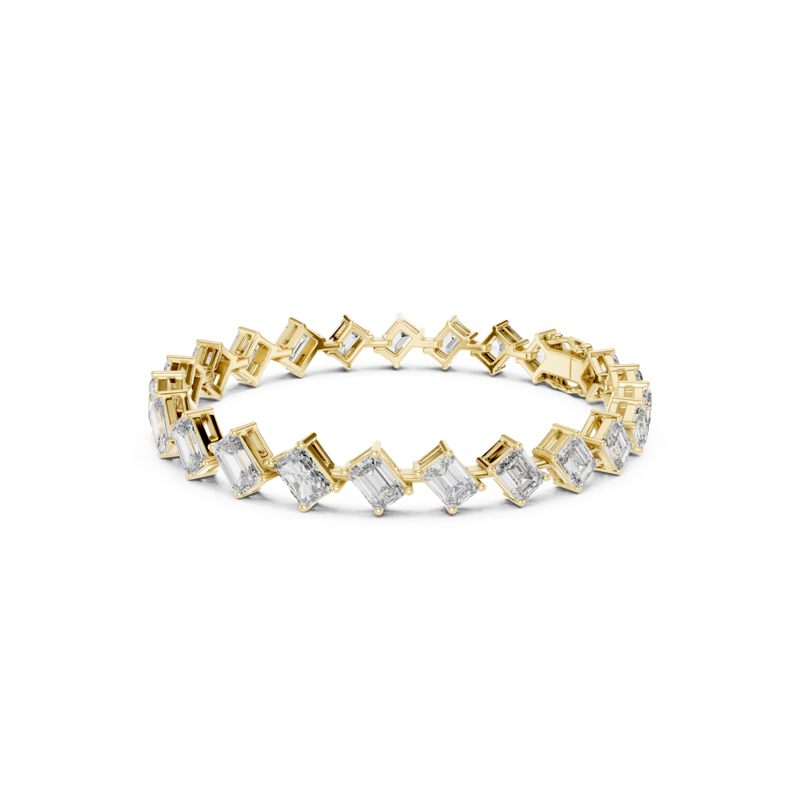  Gold Twilight Cascade Geometric Bracelet Left View