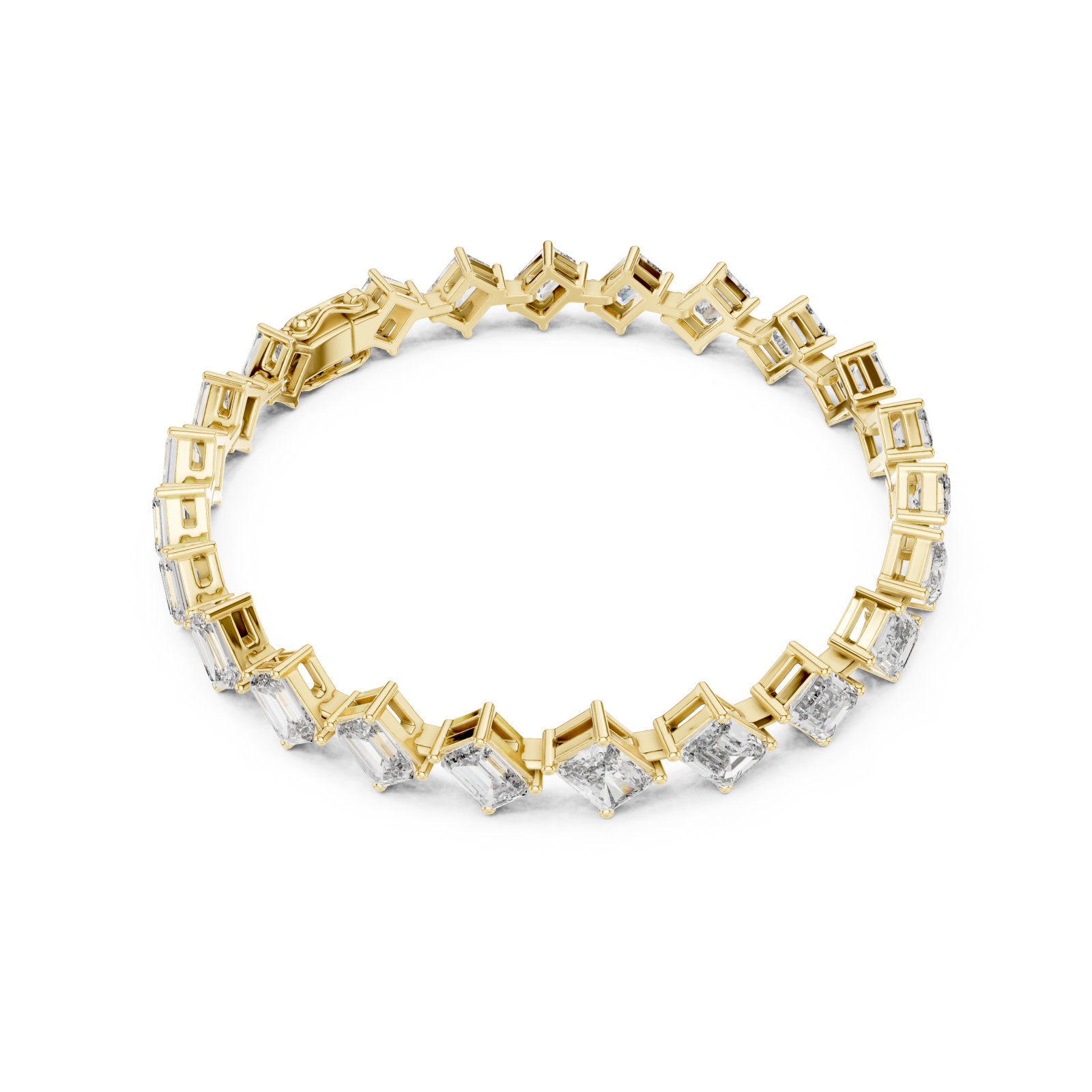  Gold Twilight Cascade Geometric Bracelet Front View