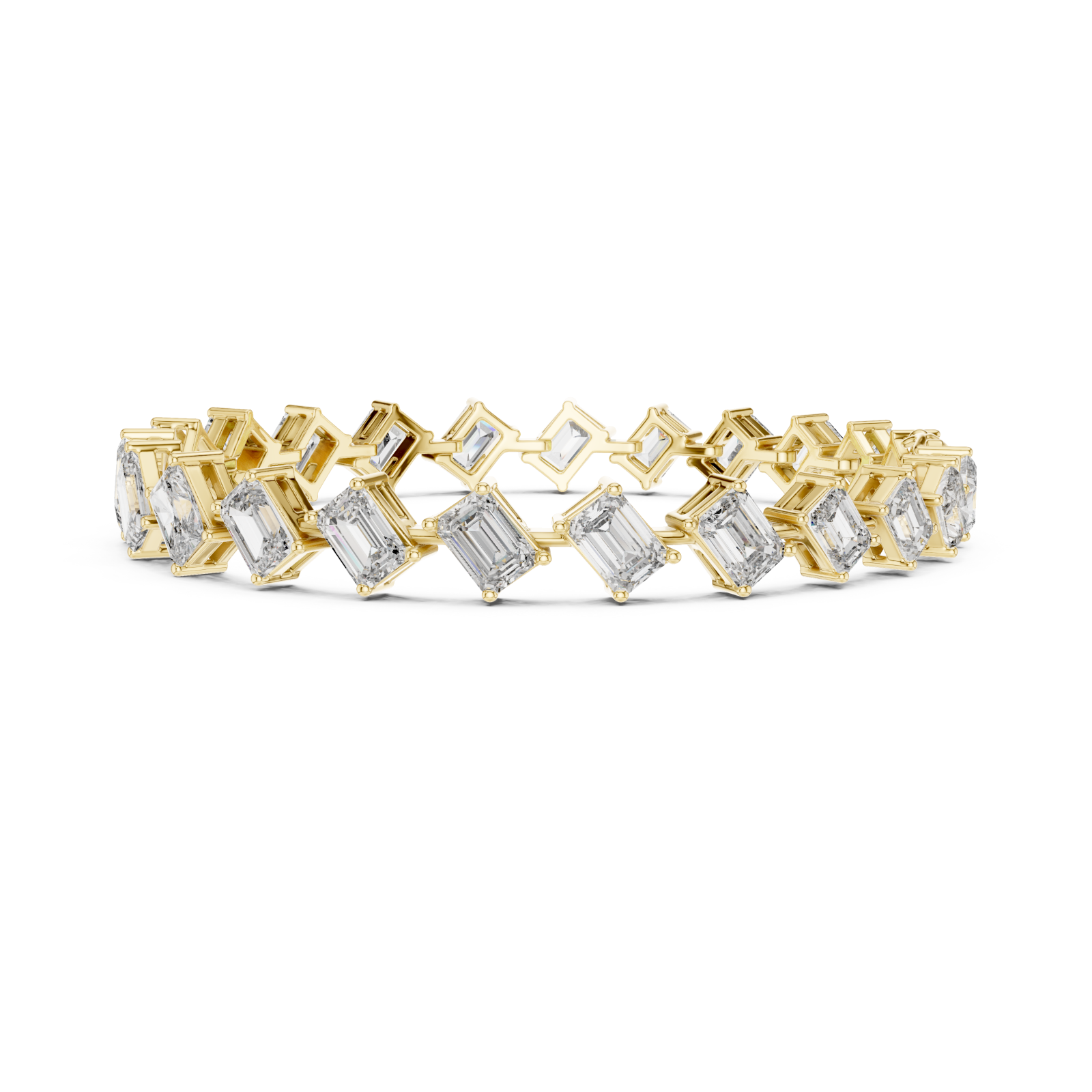  Gold Twilight Cascade Geometric Bracelet Side View