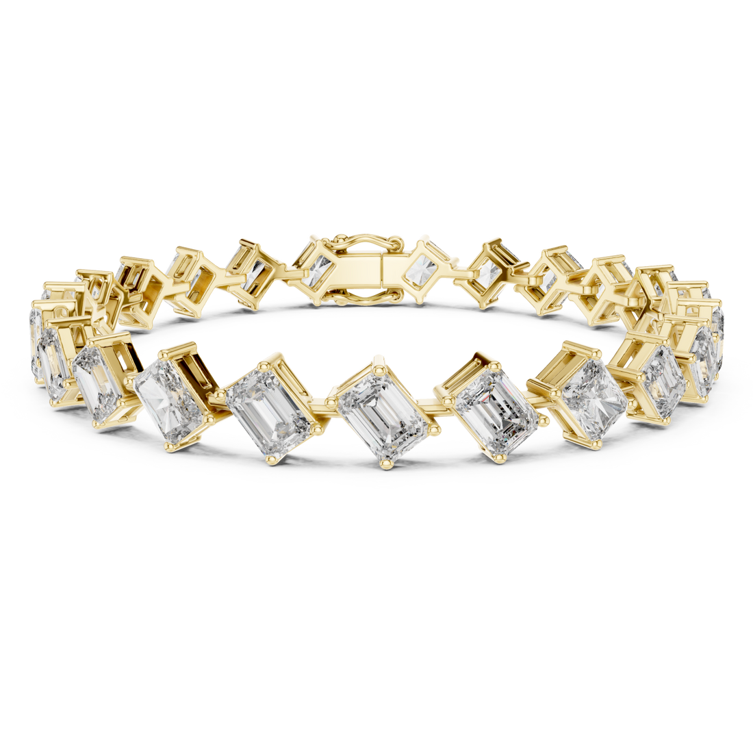 Gold Twilight Cascade Geometric Bracelet Right View