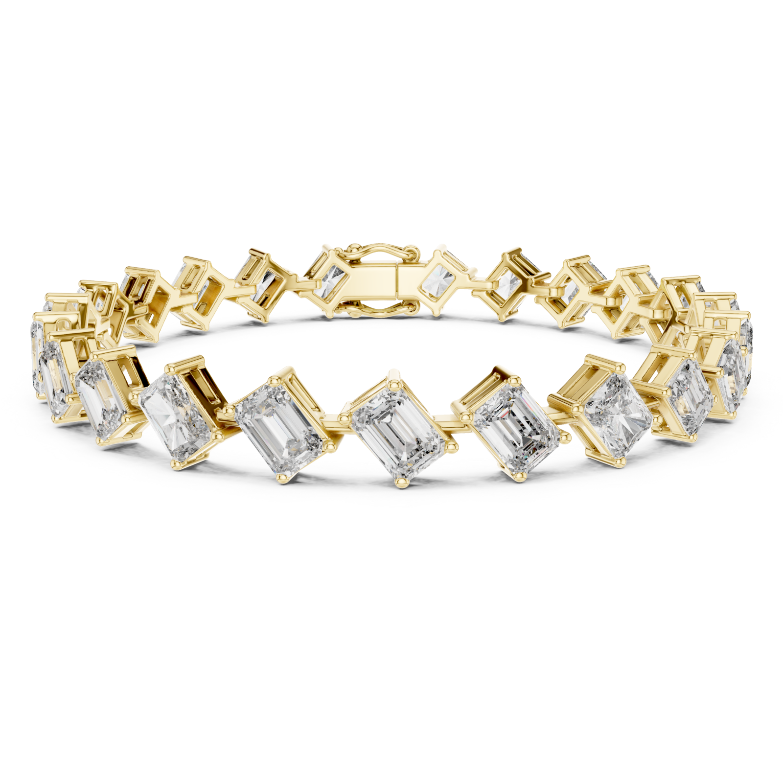 Gold Twilight Cascade Geometric Bracelet Right View