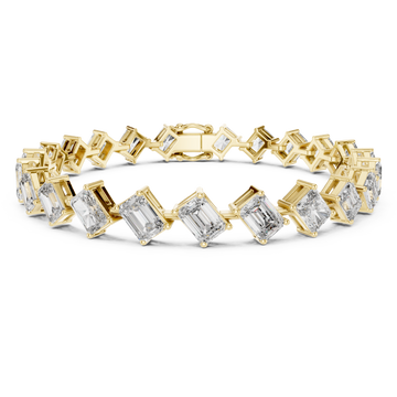 Gold Twilight Cascade Geometric Bracelet Right View