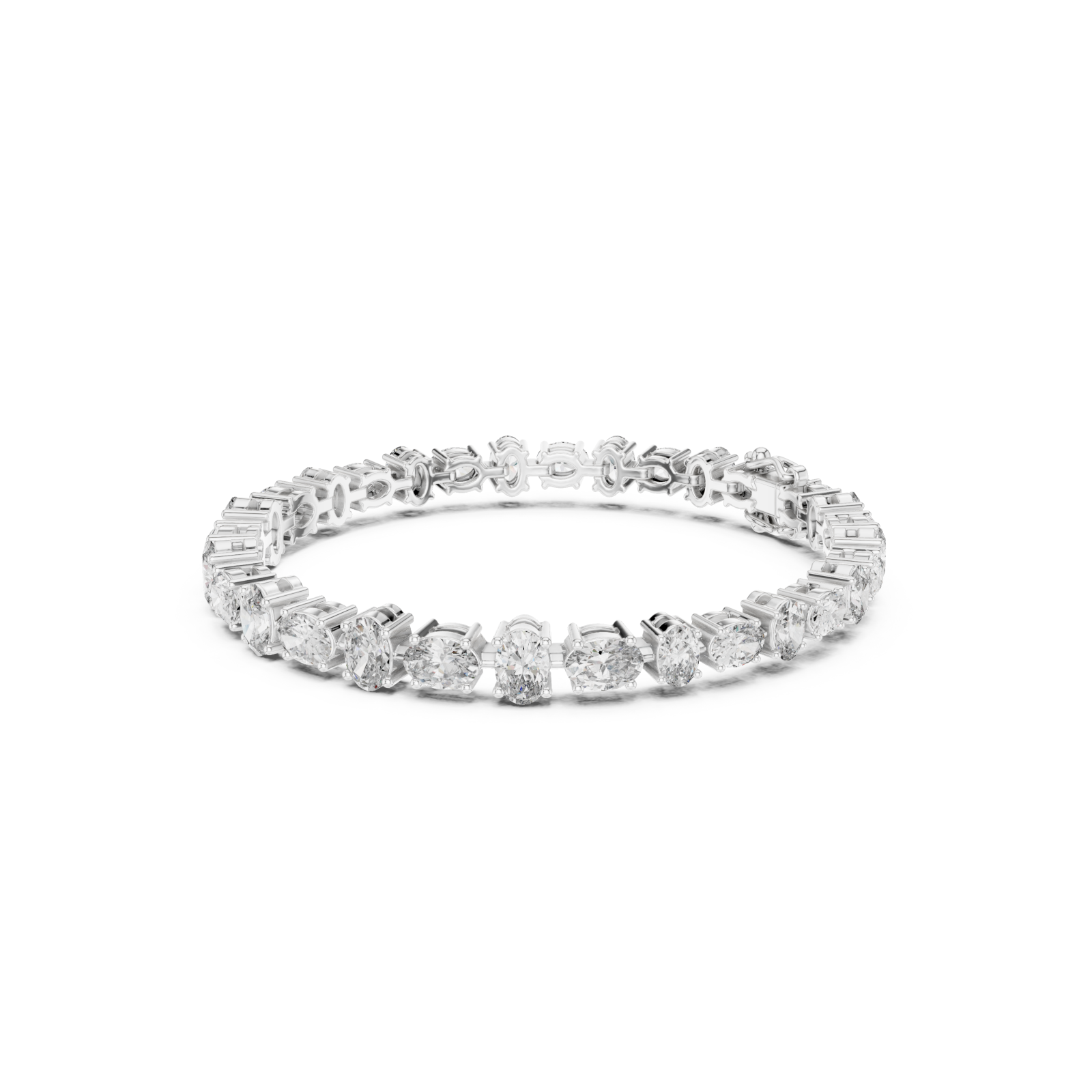  White Gold Radiant Elegance Bracelet Left View