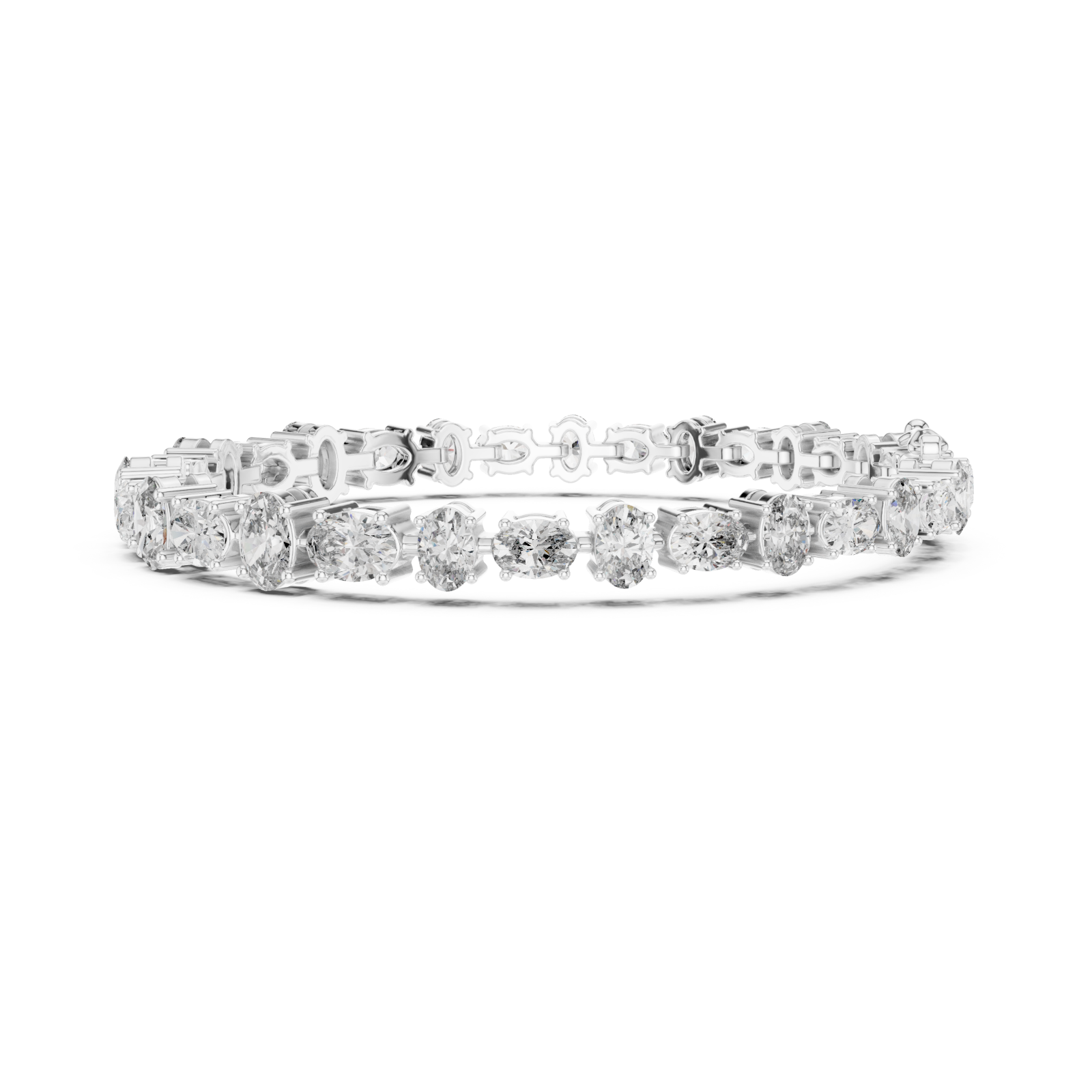  White Gold Radiant Elegance Bracelet Side View