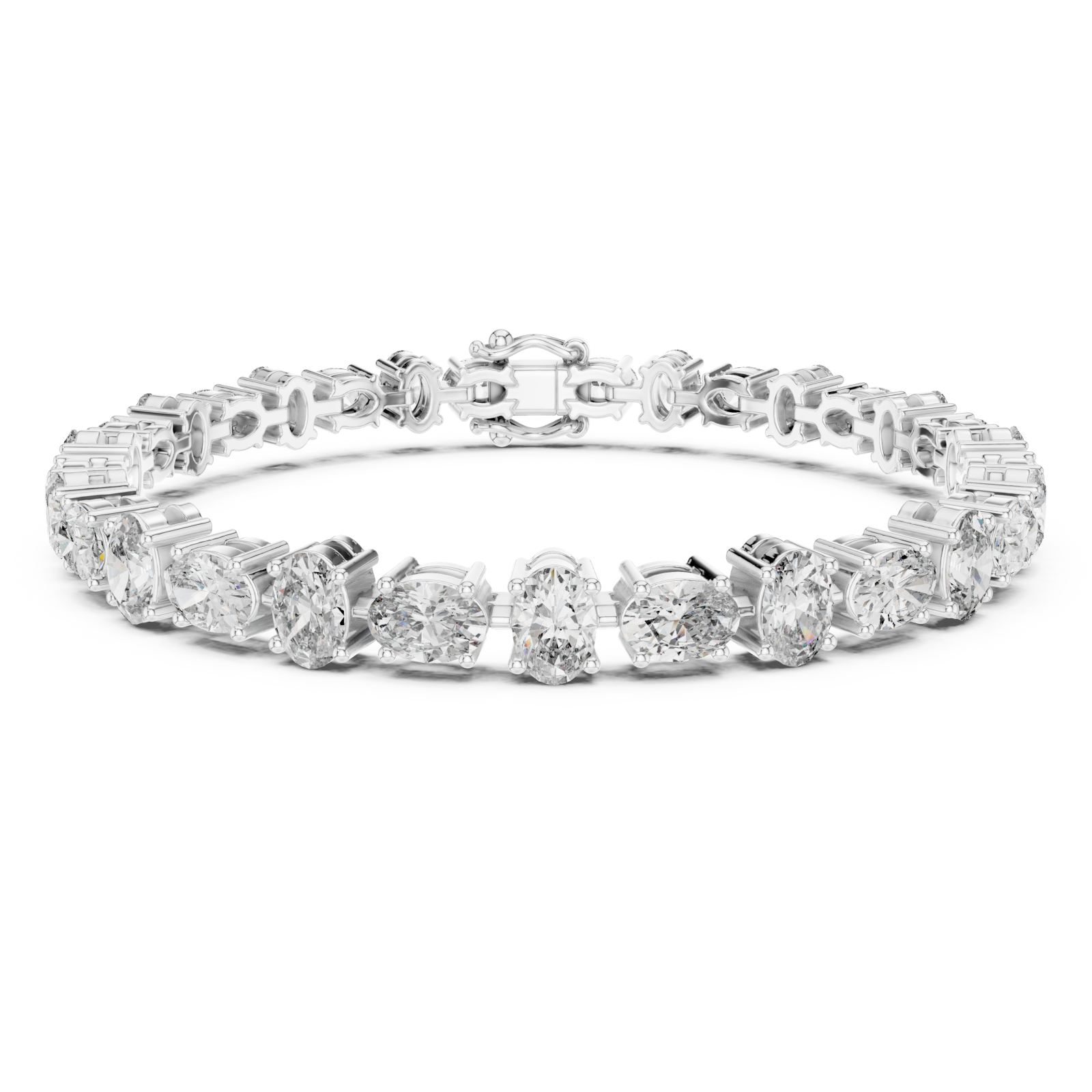  White Gold Radiant Elegance Bracelet Right View