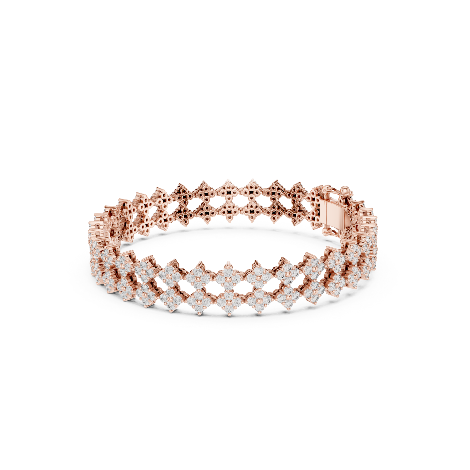  Rose Gold Celeste Lattice Cuff Left View