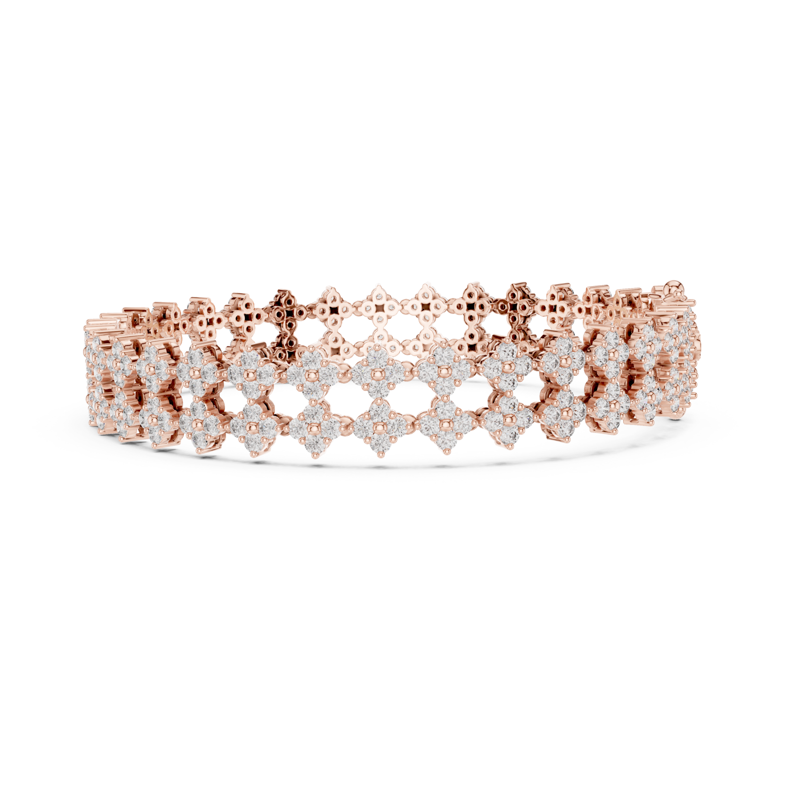  Rose Gold Celeste Lattice Cuff Side View