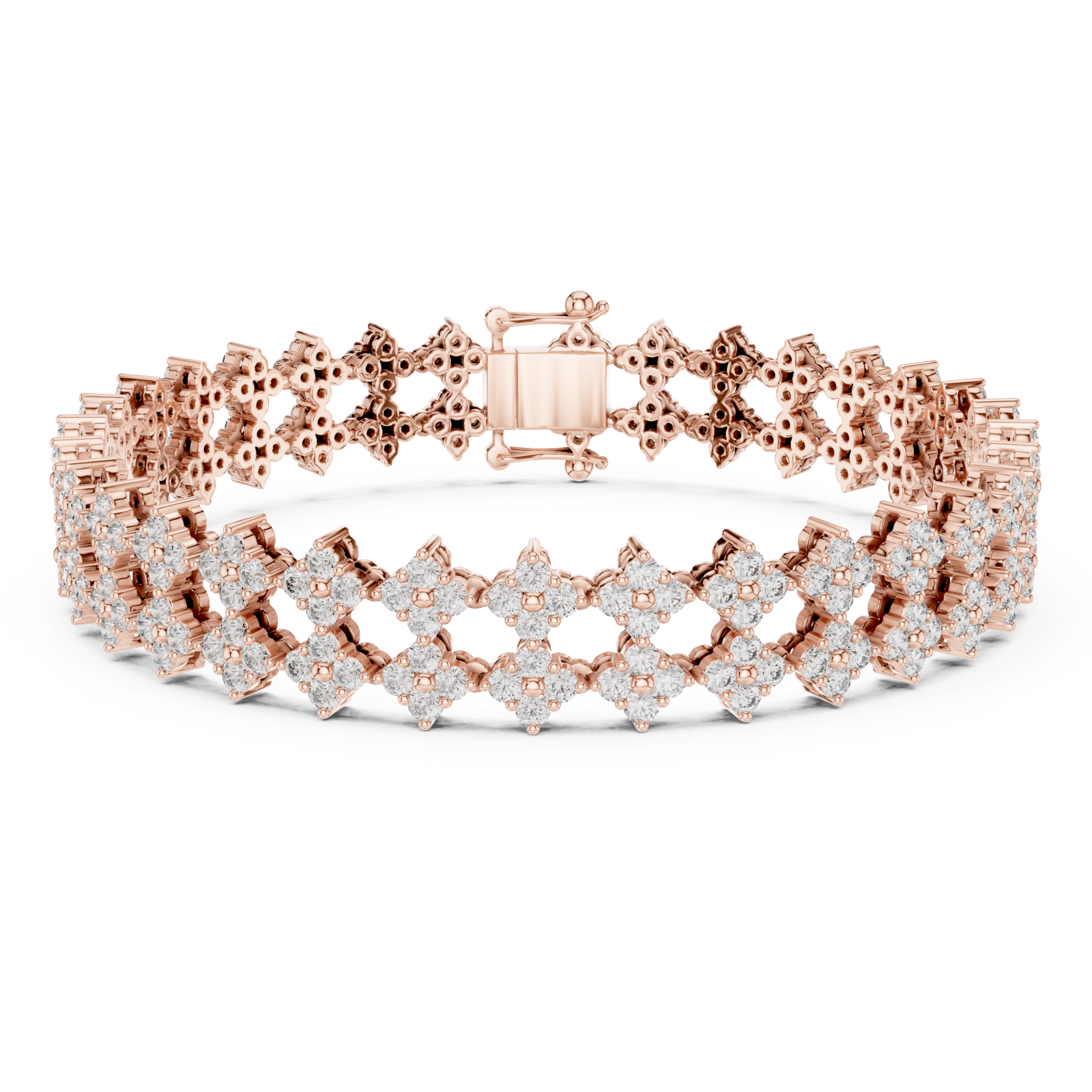  Rose Gold Celeste Lattice Cuff Right View