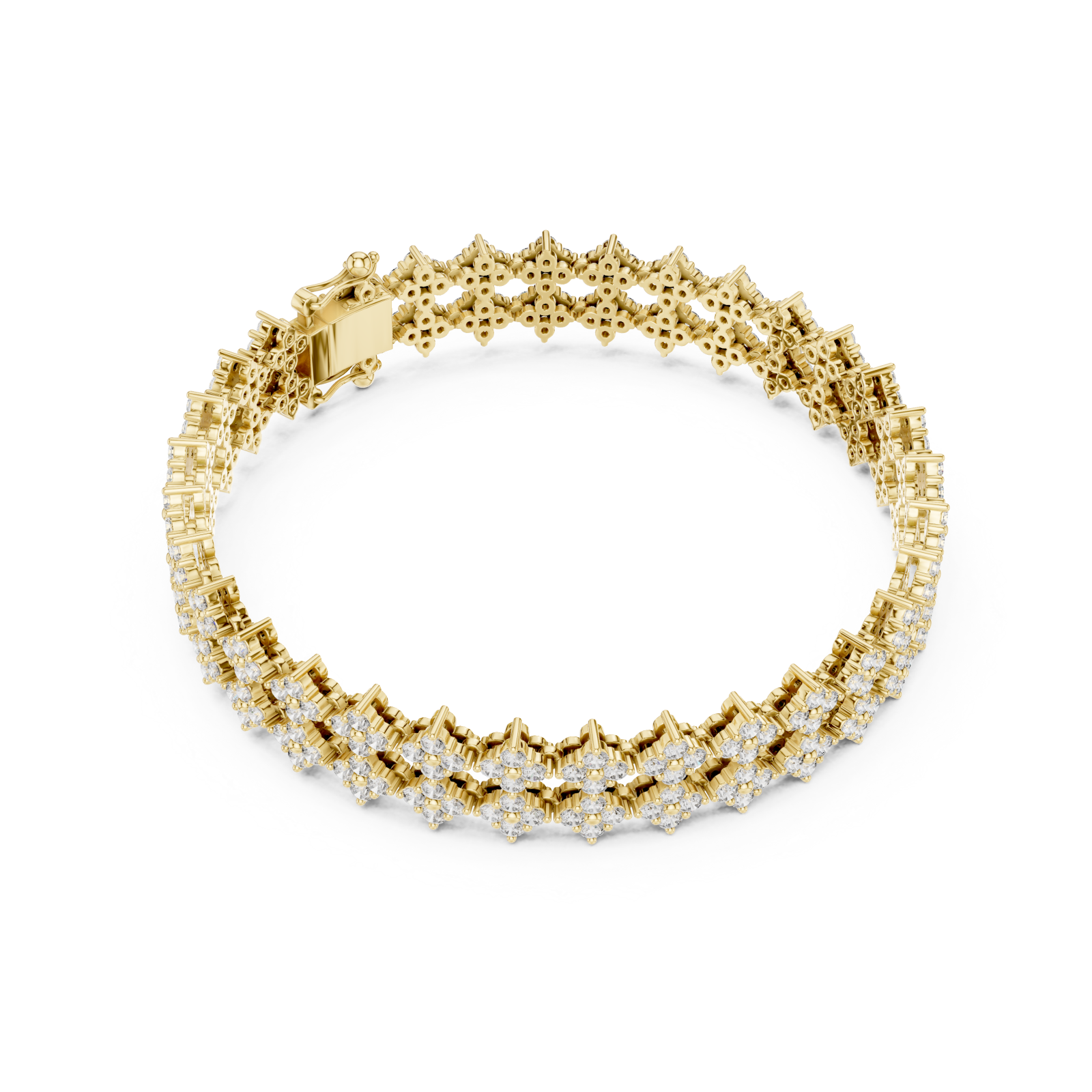  Gold Celeste Lattice Cuff Front View