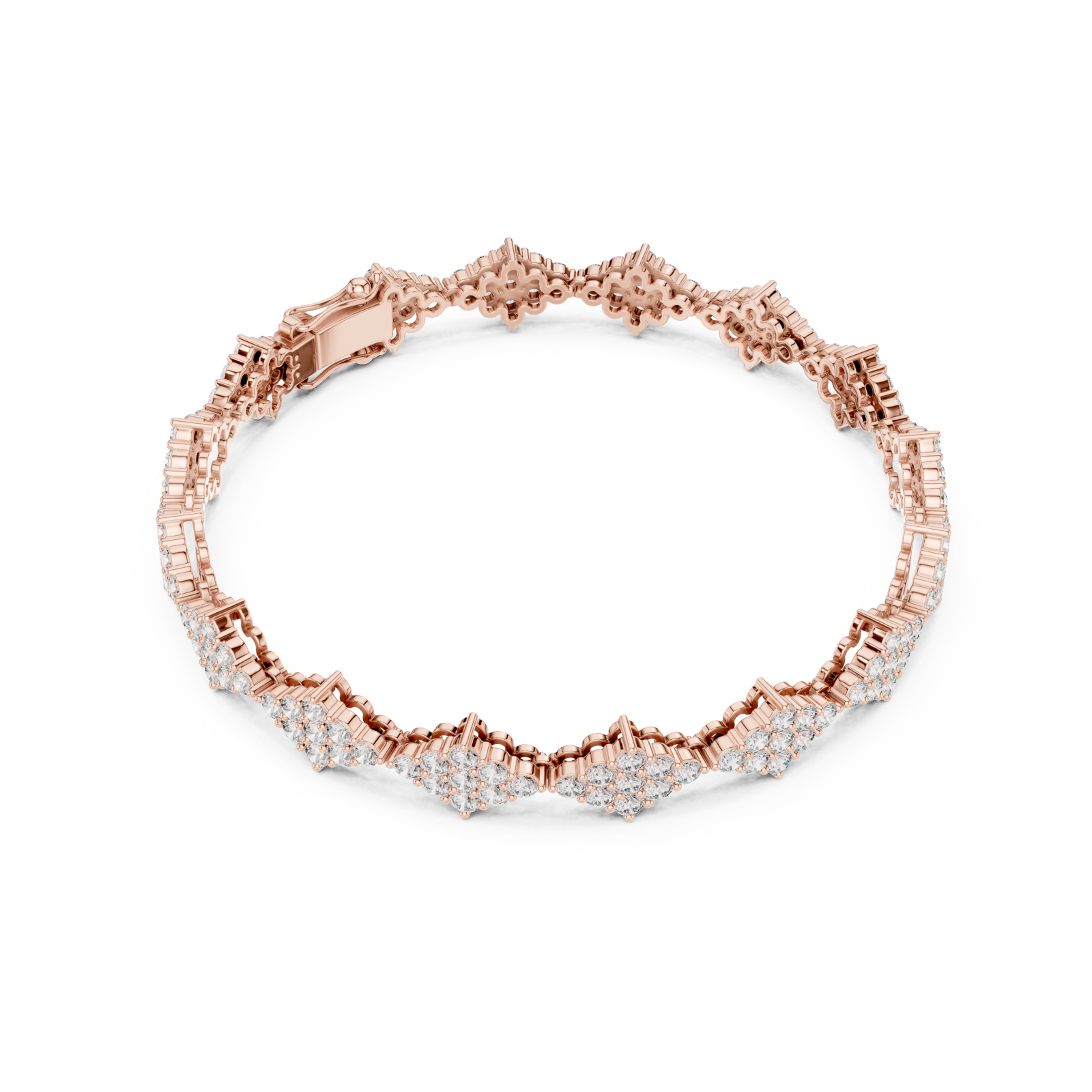  Rose Gold Celestial Blossom Harmony Flexi Bracelet Front View