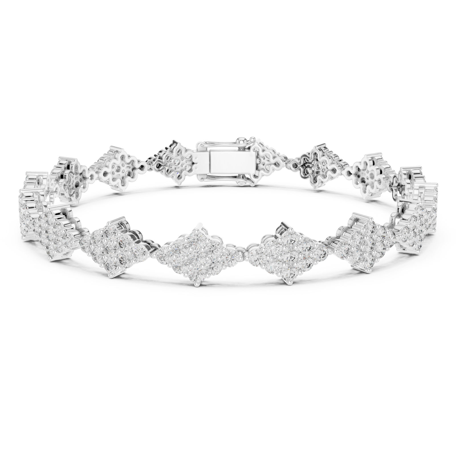  White Gold Celestial Blossom Harmony Flexi Bracelet Right View