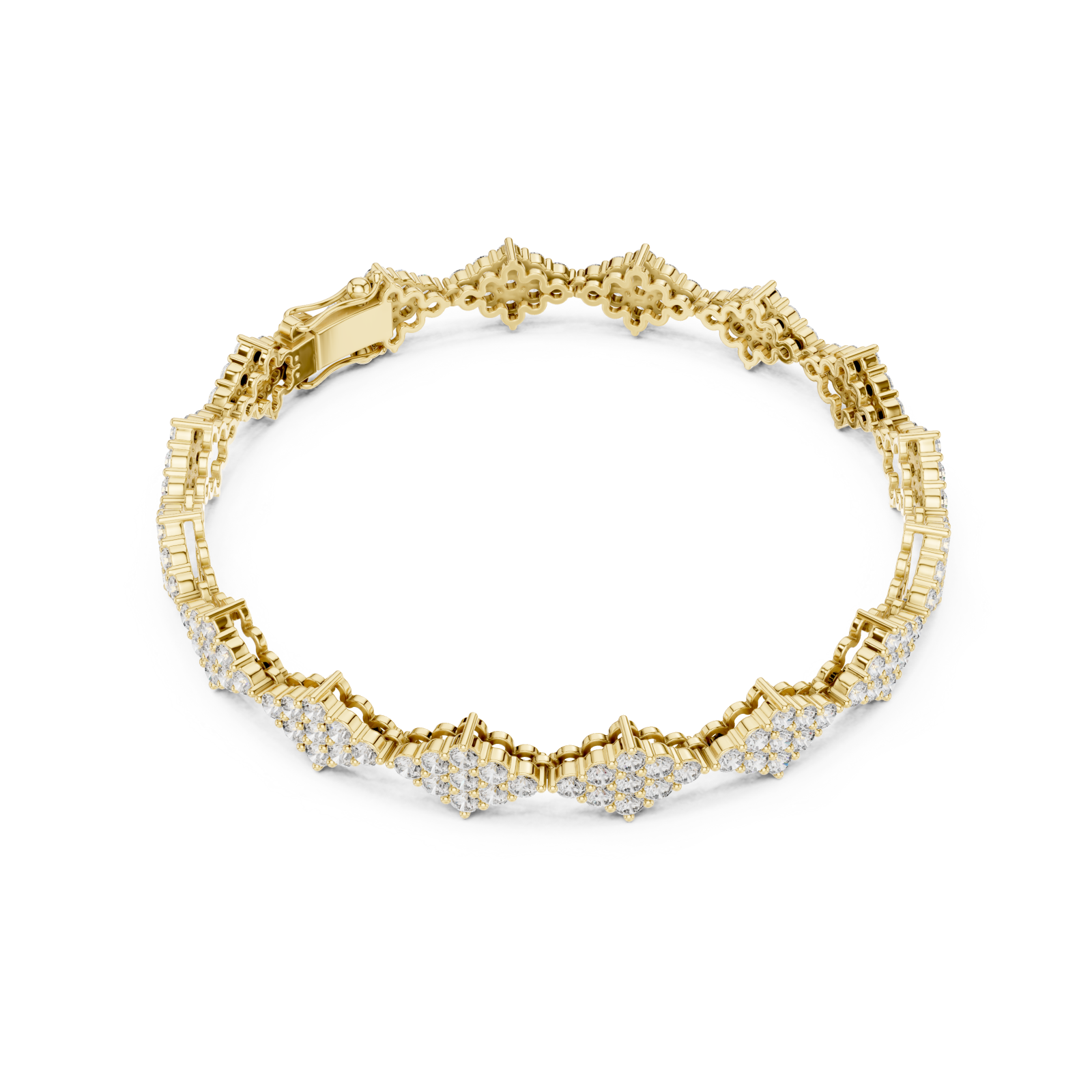  Gold Celestial Blossom Harmony Flexi Bracelet Front View