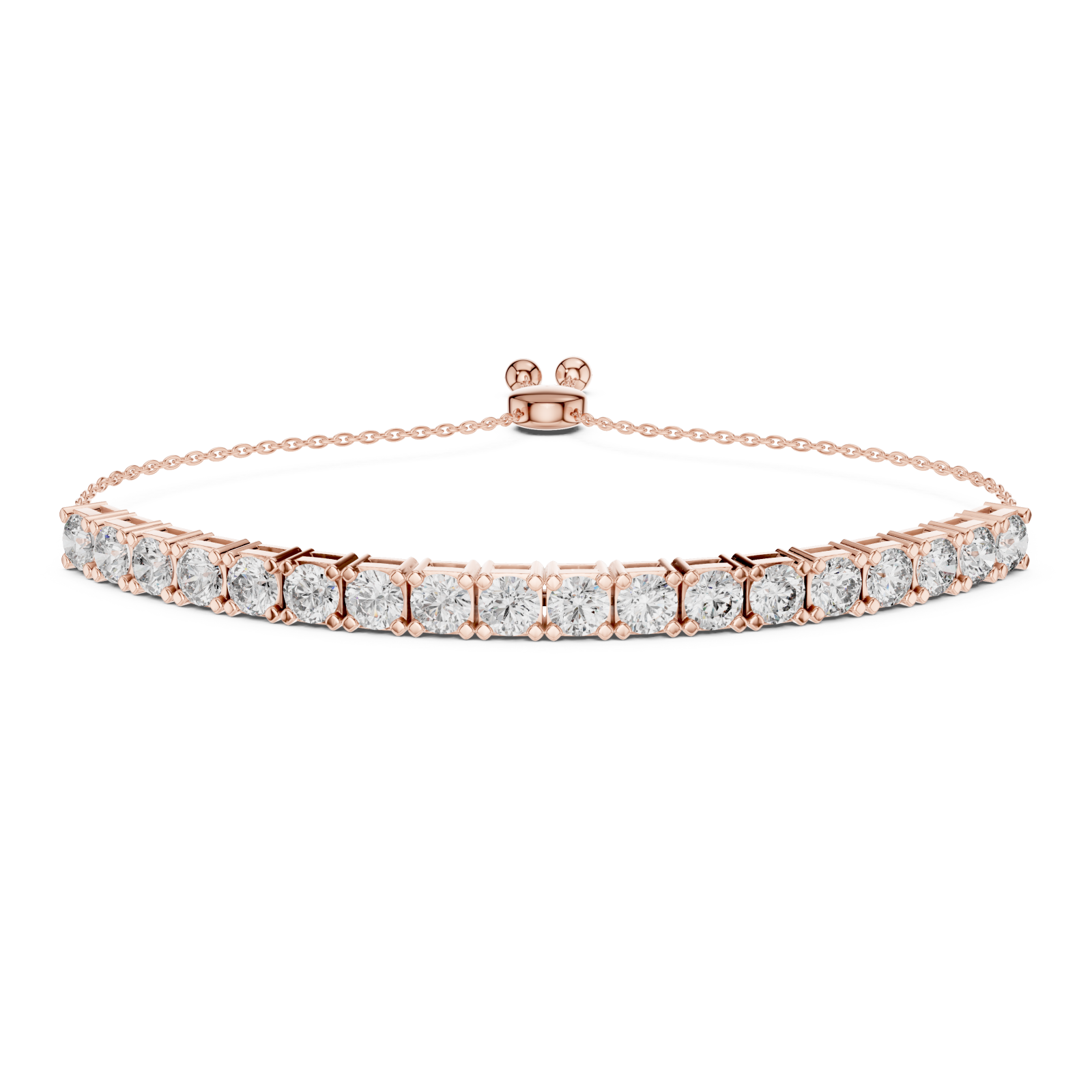  Rose Gold Celestial Grace Radiant Trio Adjustable Bracelet Right View