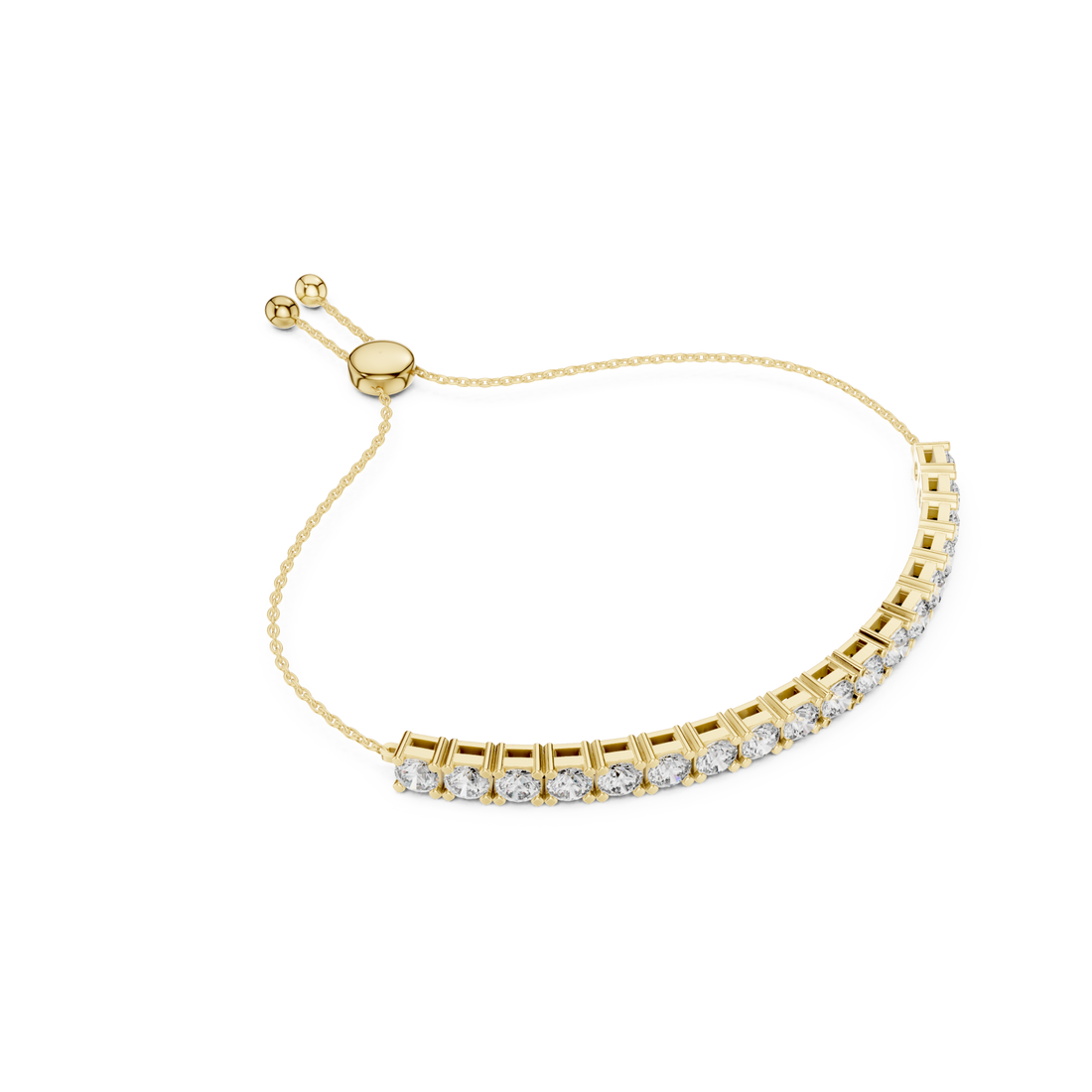 Gold Celestial Grace Radiant Trio Adjustable Bracelet Right View