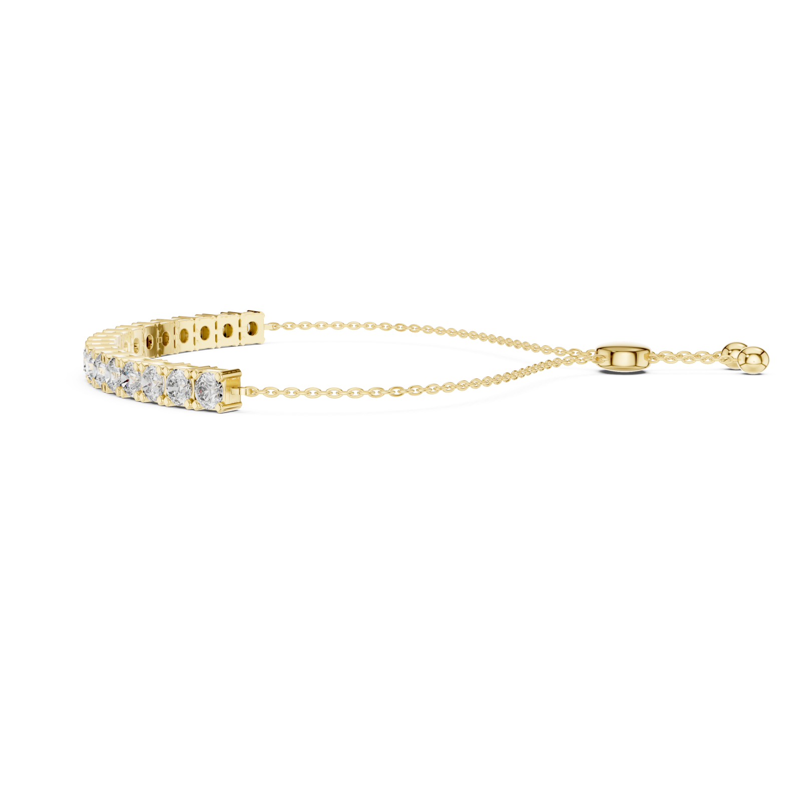  Gold Celestial Grace Radiant Trio Adjustable Bracelet Side View