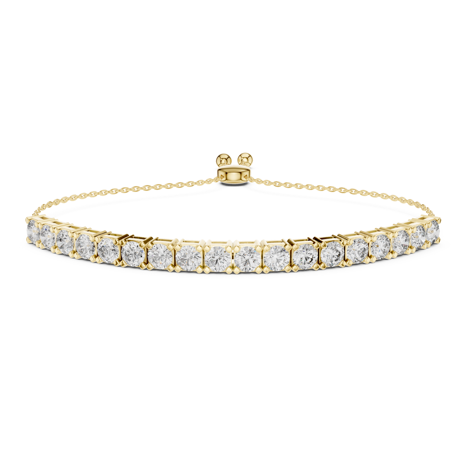 Gold Celestial Grace Radiant Trio Adjustable Bracelet Right View