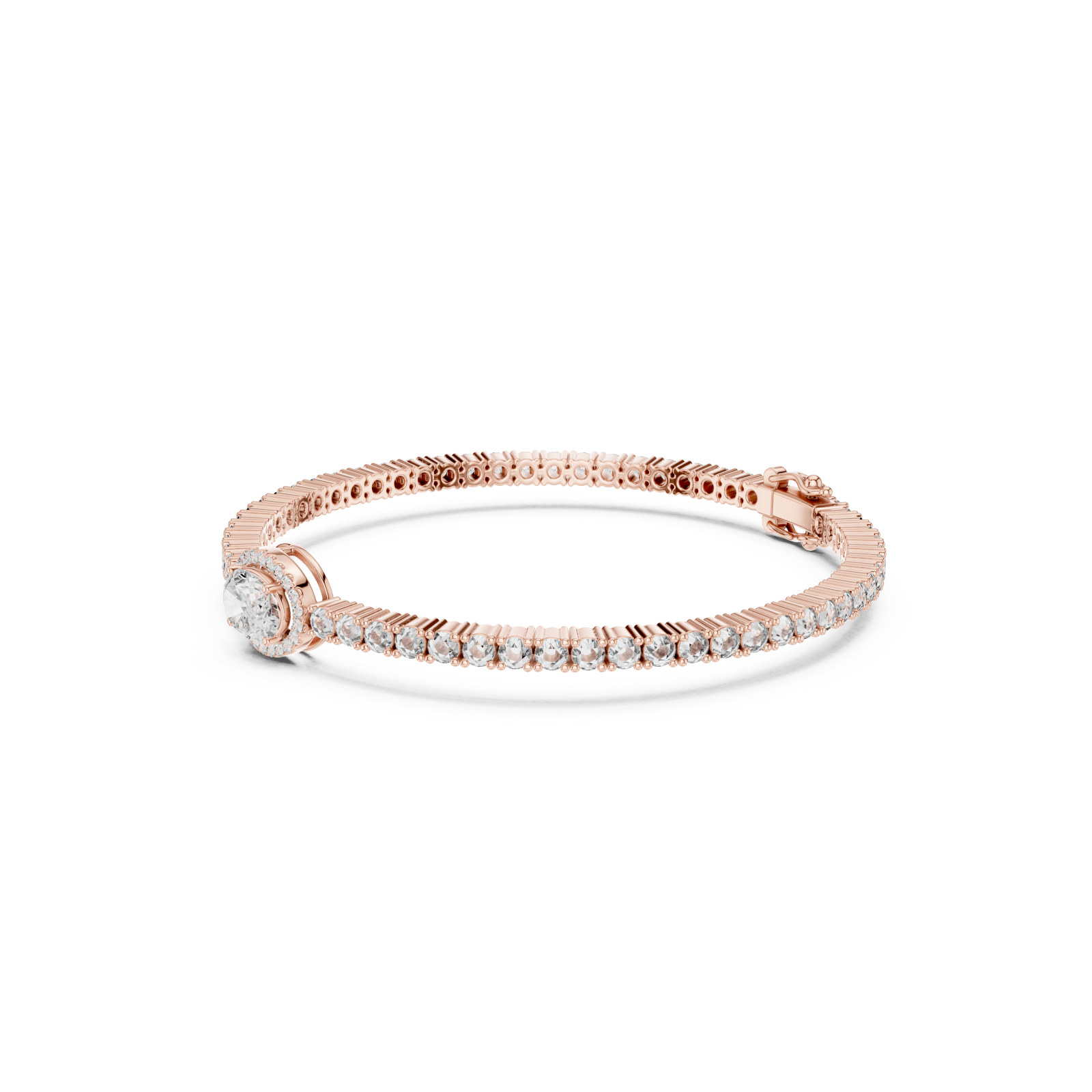  Rose Gold Opulent Whisper Radiance Signature Flex Bracelet Left View