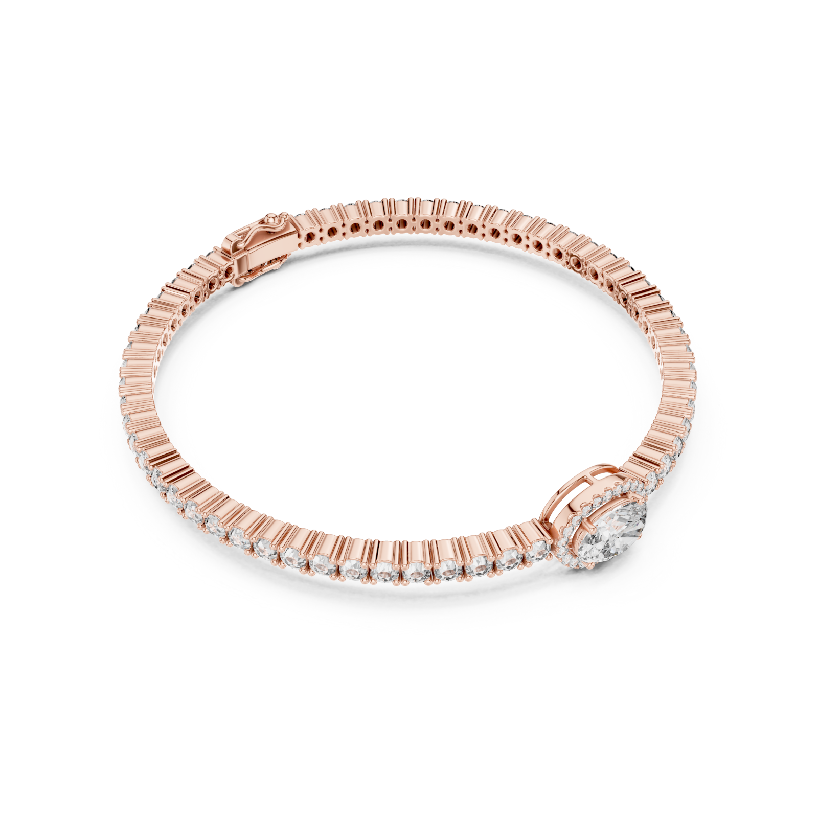  Rose Gold Opulent Whisper Radiance Signature Flex Bracelet Front View