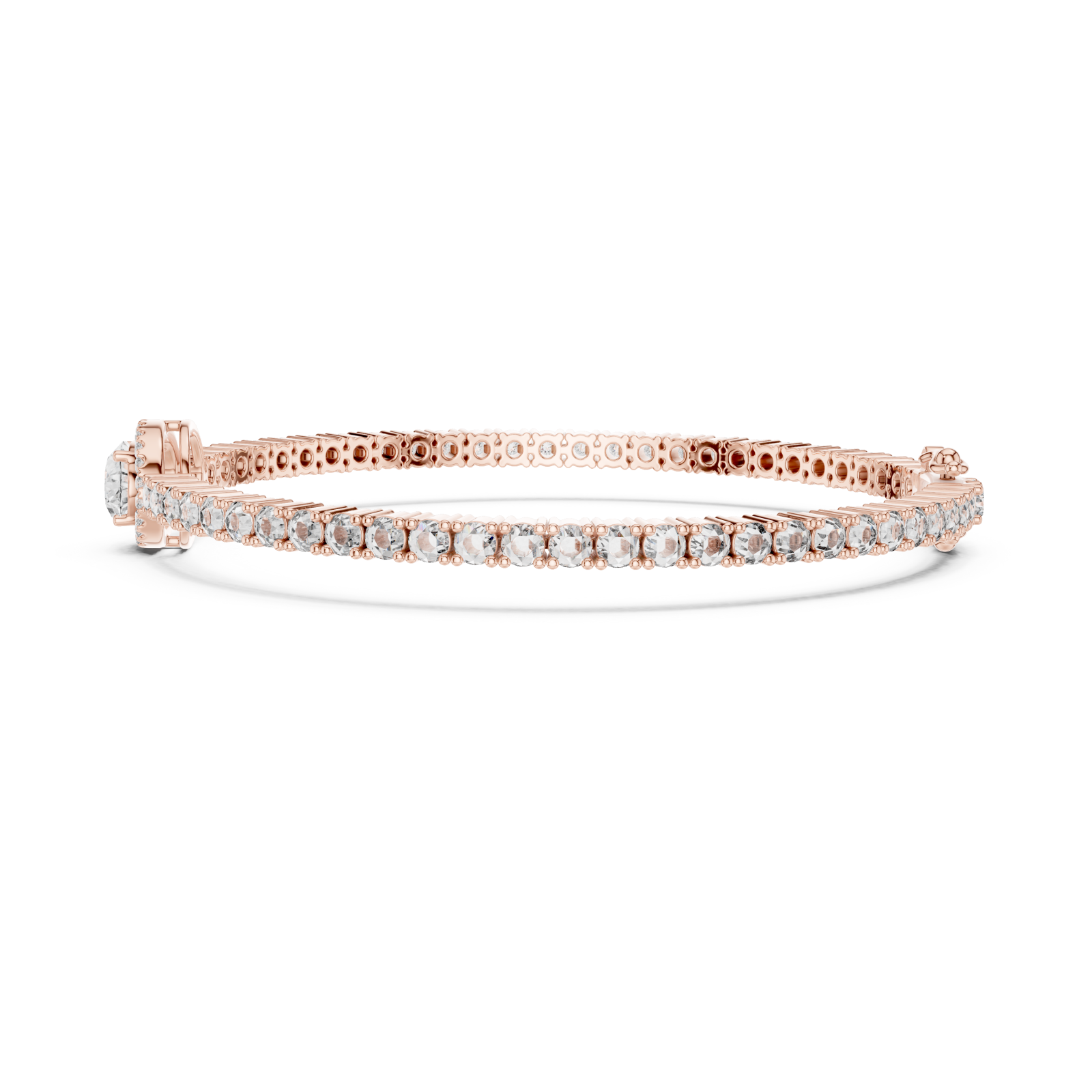  Rose Gold Opulent Whisper Radiance Signature Flex Bracelet Side View