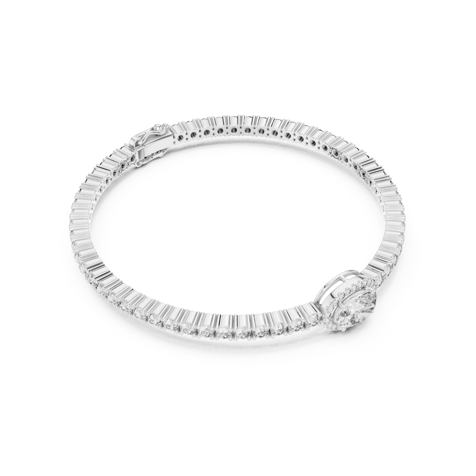  White Gold Opulent Whisper Radiance Signature Flex Bracelet Front View