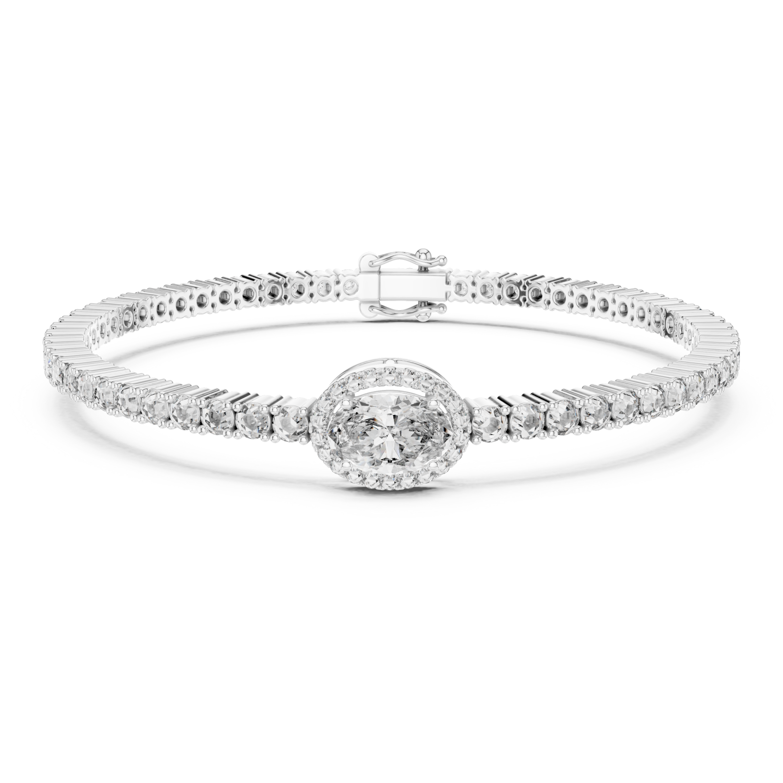  White Gold Opulent Whisper Radiance Signature Flex Bracelet Right View