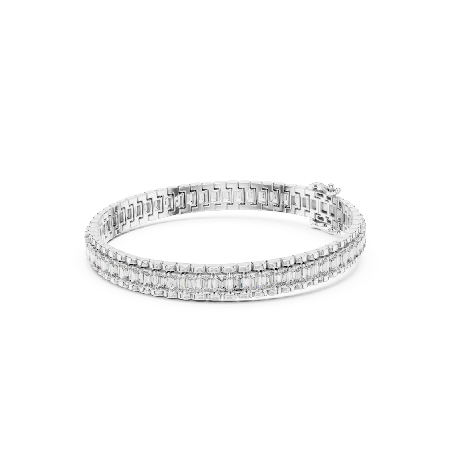  White Gold Opal Lace Signature Bracelet Left View