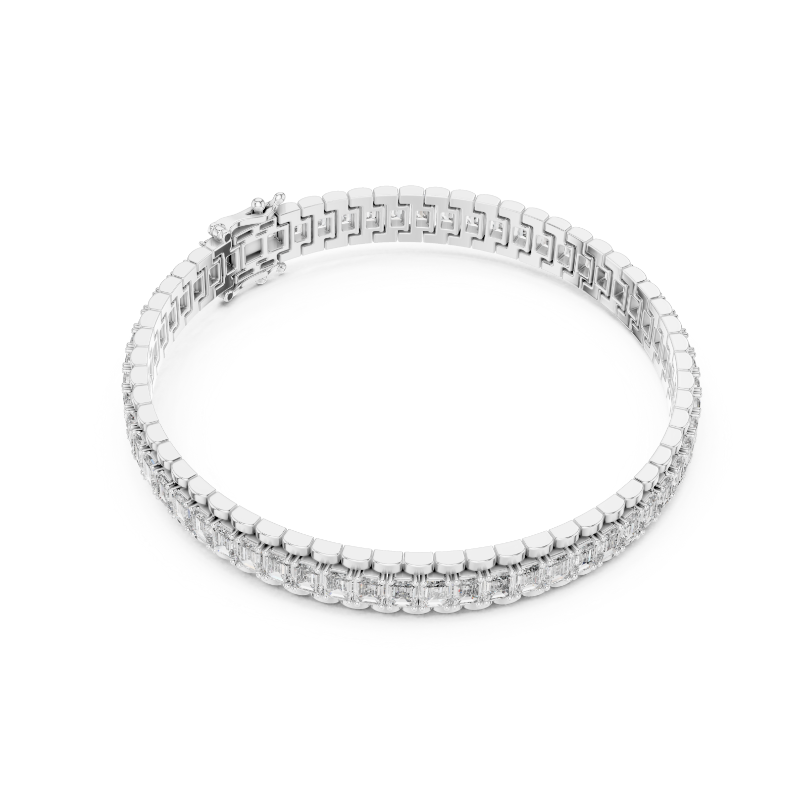  White Gold Opal Lace Signature Bracelet Front View