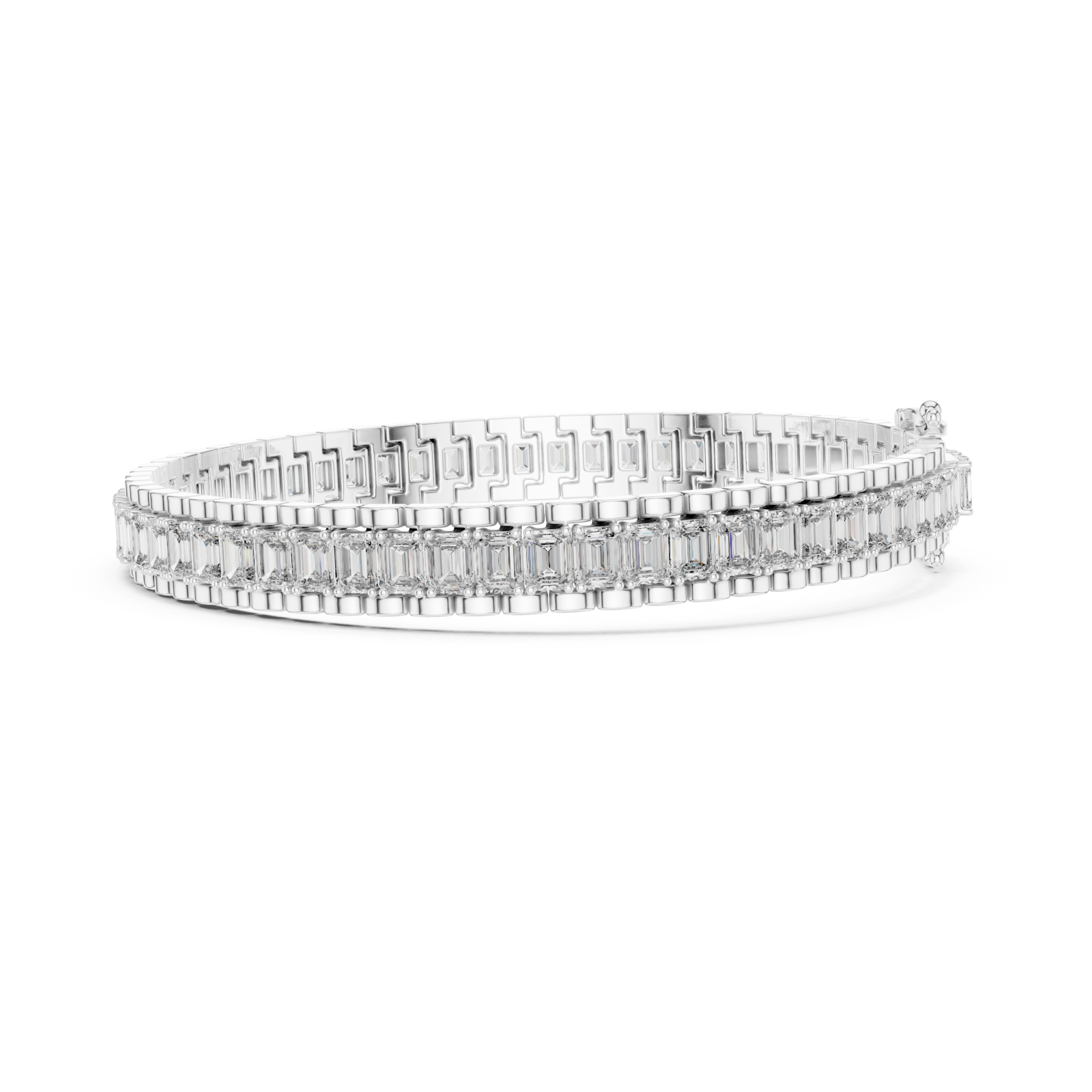  White Gold Opal Lace Signature Bracelet Side View