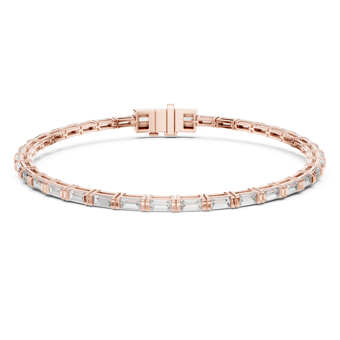  Rose Gold Enchanted Radiant Line Bracelet Right View