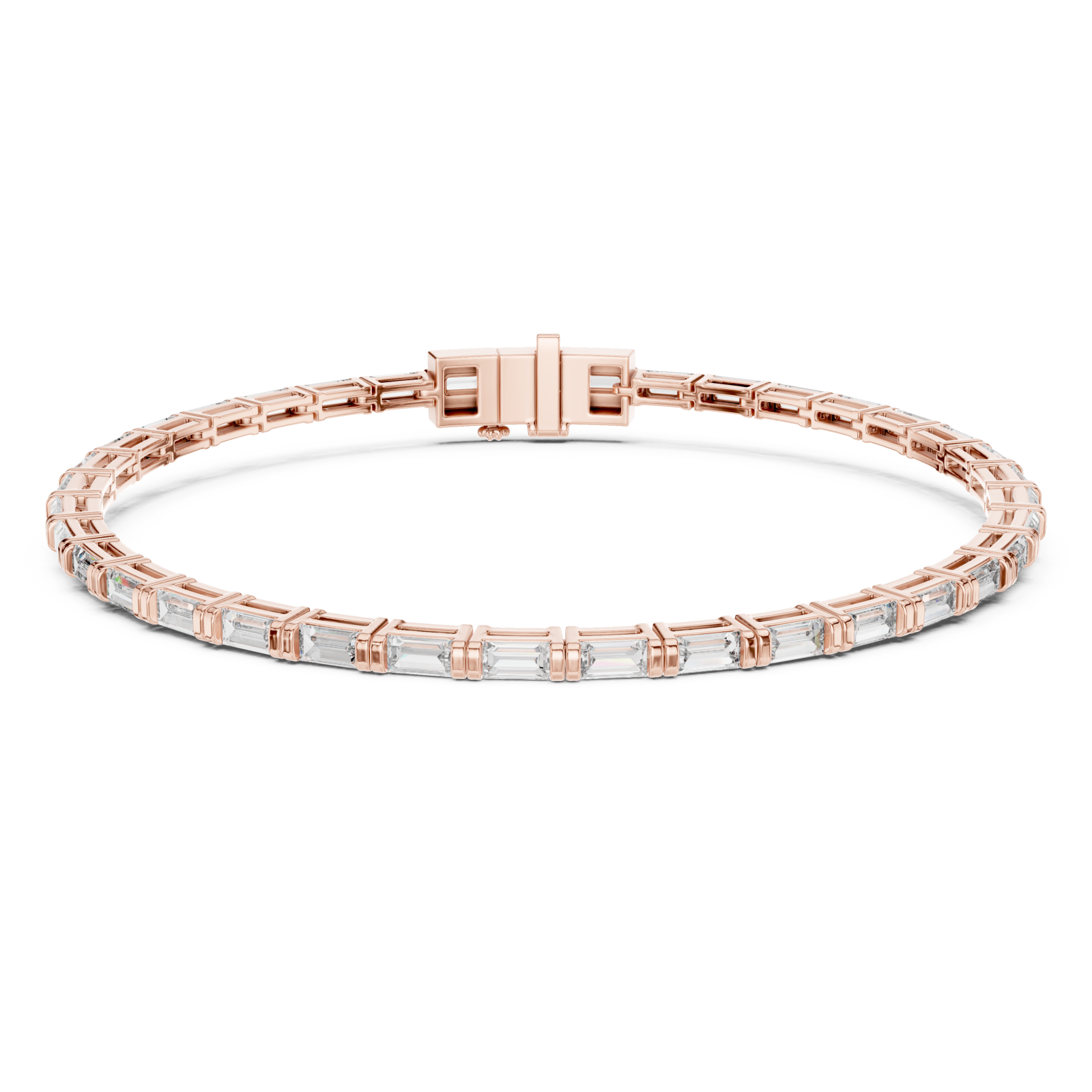  Rose Gold Enchanted Radiant Line Bracelet Right View