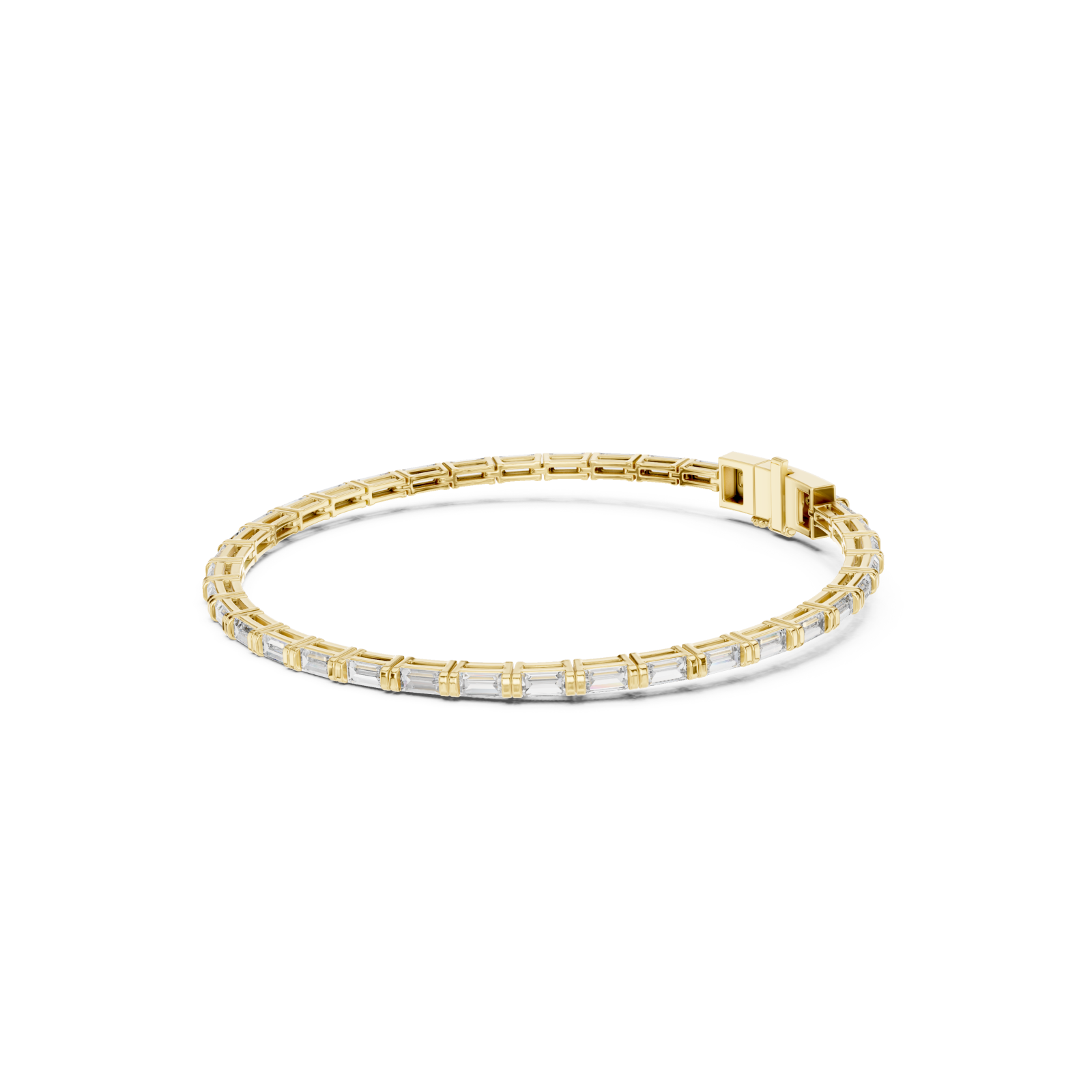  Gold Enchanted Radiant Line Bracelet Left View