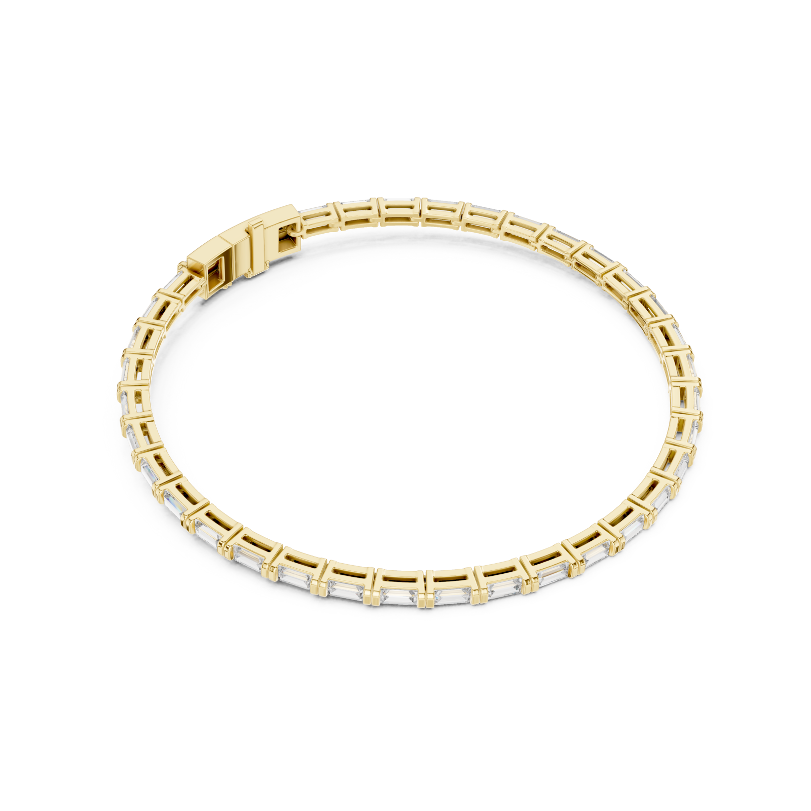  Gold Enchanted Radiant Line Bracelet Front View
