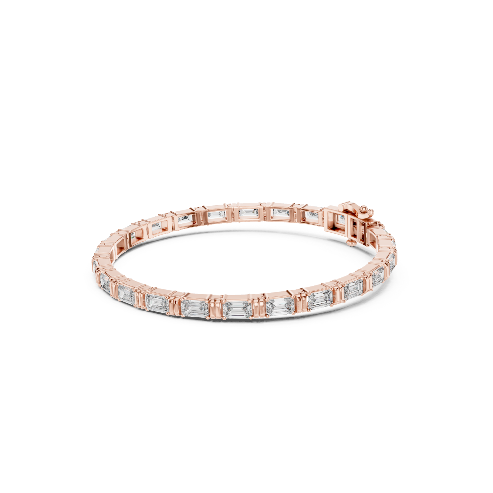  Rose Gold Infinite Elegance Signature Statement Link Bracelet Left View