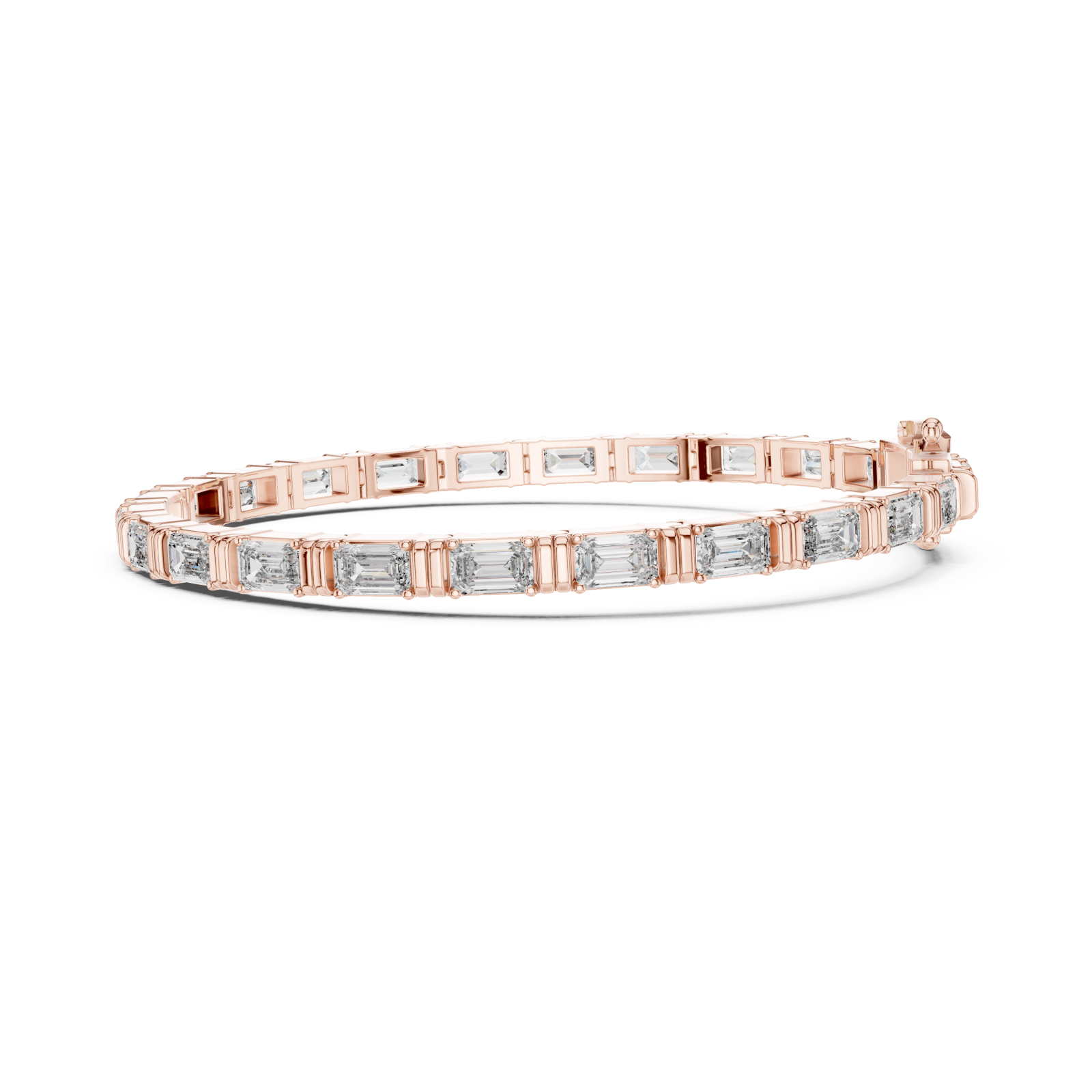  Rose Gold Infinite Elegance Signature Statement Link Bracelet Side View