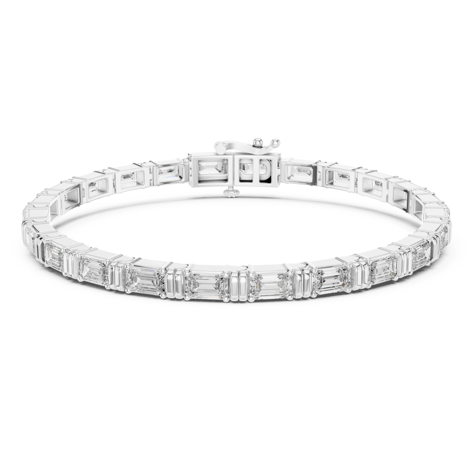  White Gold Infinite Elegance Signature Statement Link Bracelet Right View