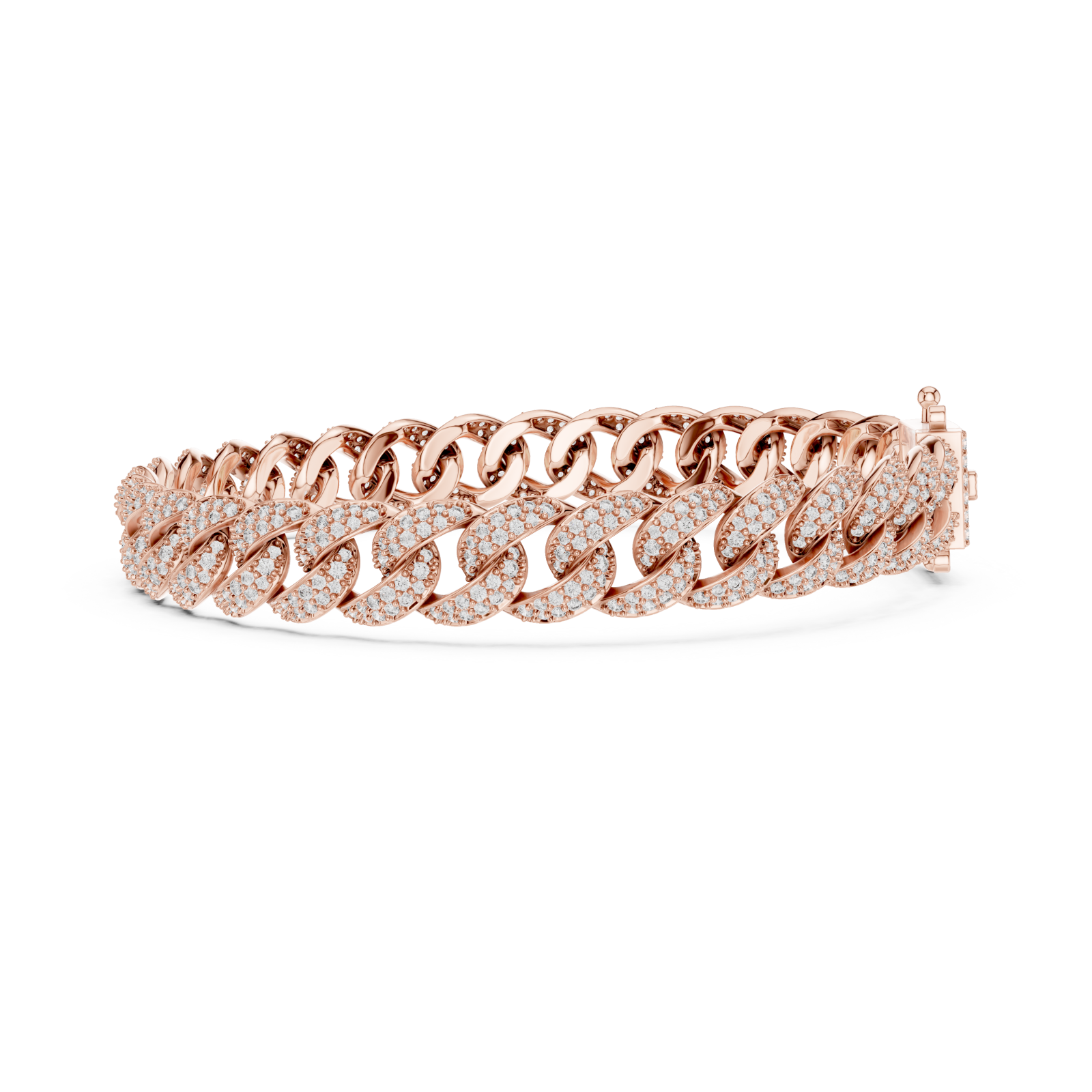  Rose Gold Sculpted Interwoven Splendor Bracelet Side View
