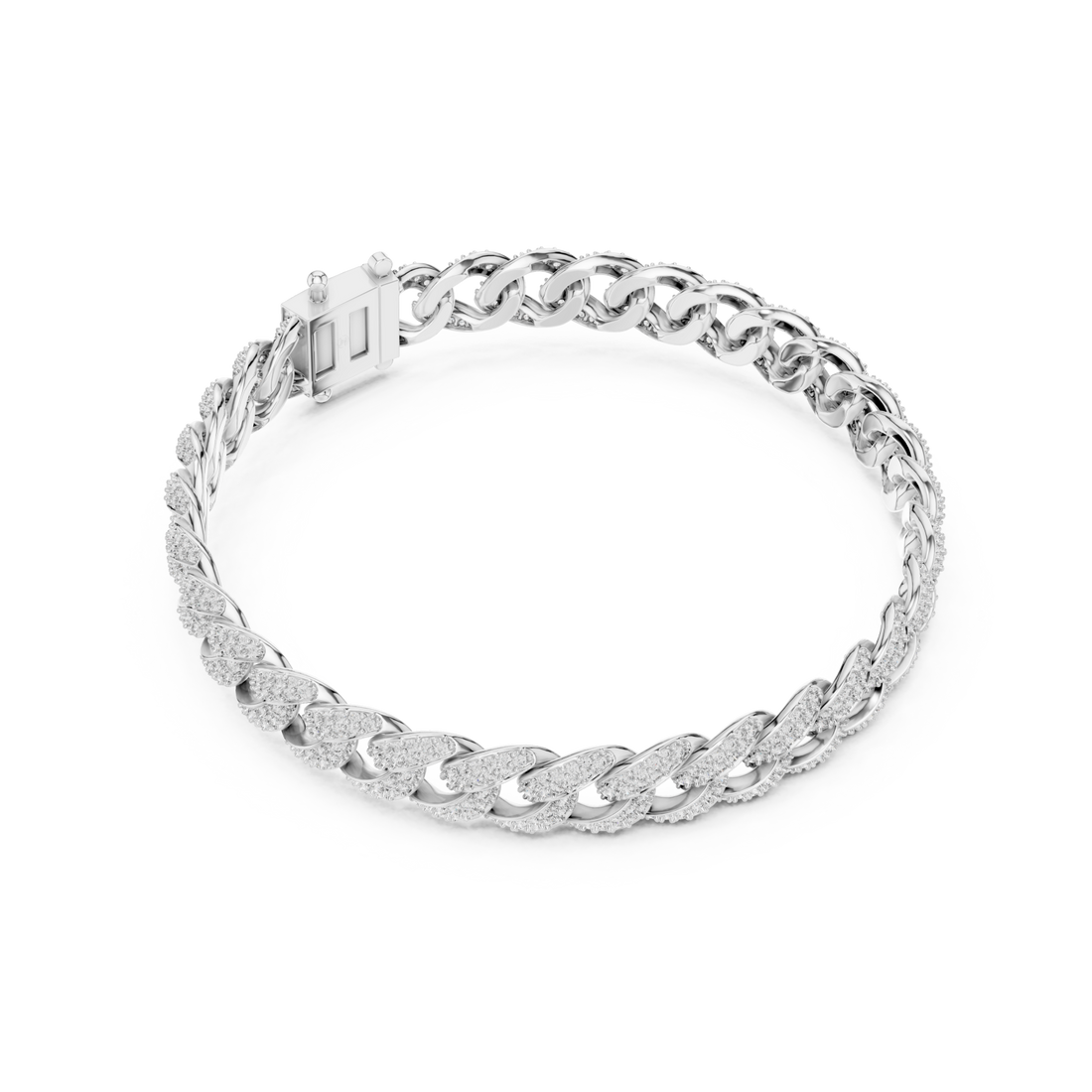  White Gold Sculpted Interwoven Splendor Bracelet Right View
