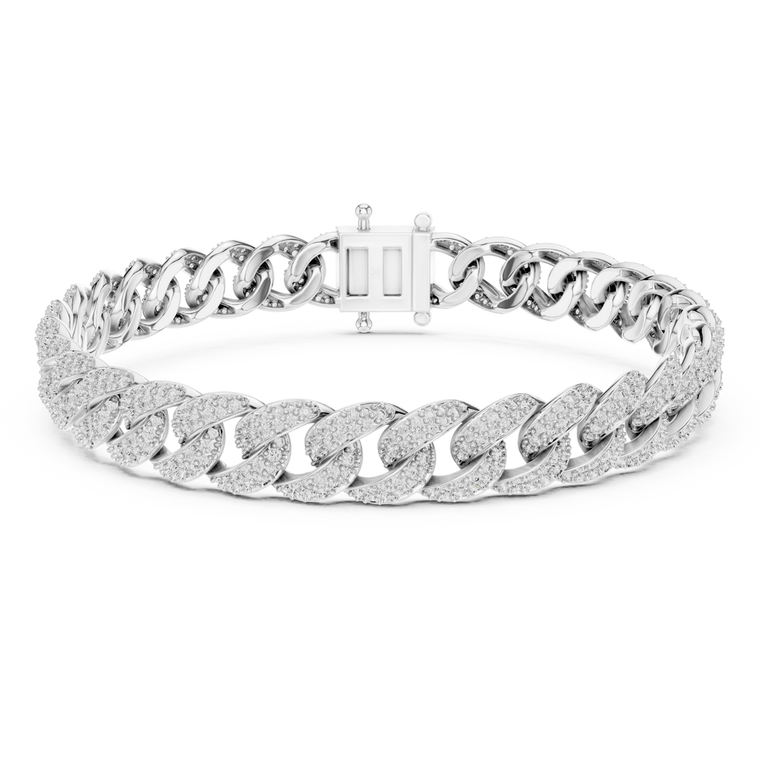  White Gold Sculpted Interwoven Splendor Bracelet Right View