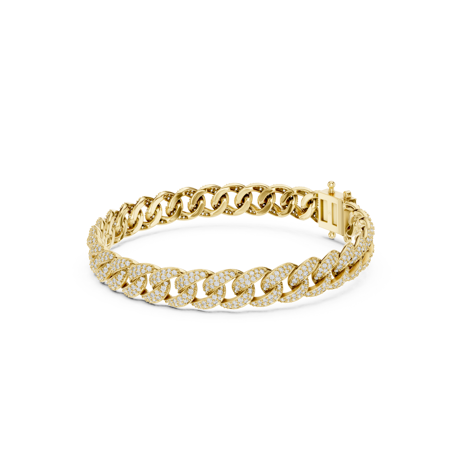  Gold Sculpted Interwoven Splendor Bracelet Left View