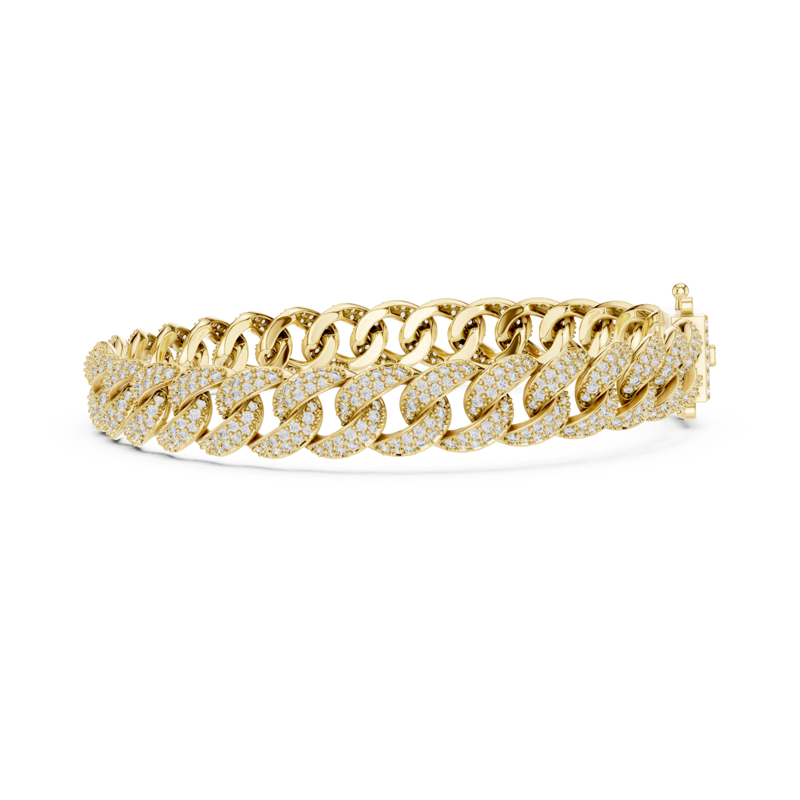  Gold Sculpted Interwoven Splendor Bracelet Side View