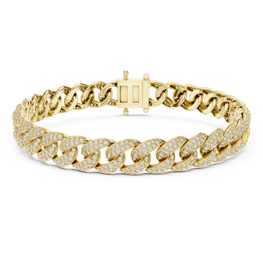 Gold Sculpted Interwoven Splendor Bracelet Right View