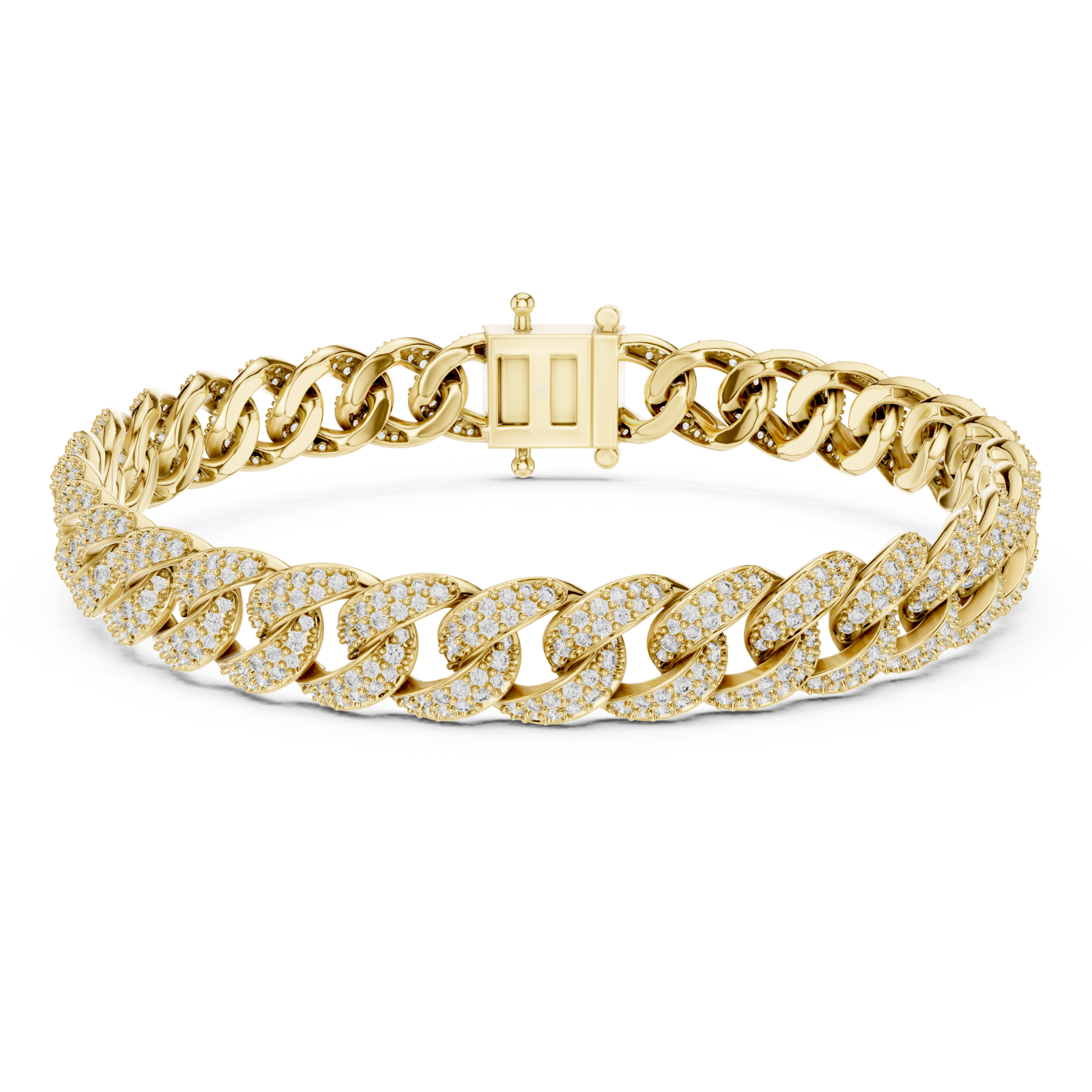 Gold Sculpted Interwoven Splendor Bracelet Right View