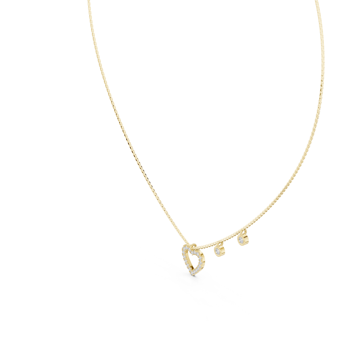 Gold Eternal Balance Heart Necklace Right View
